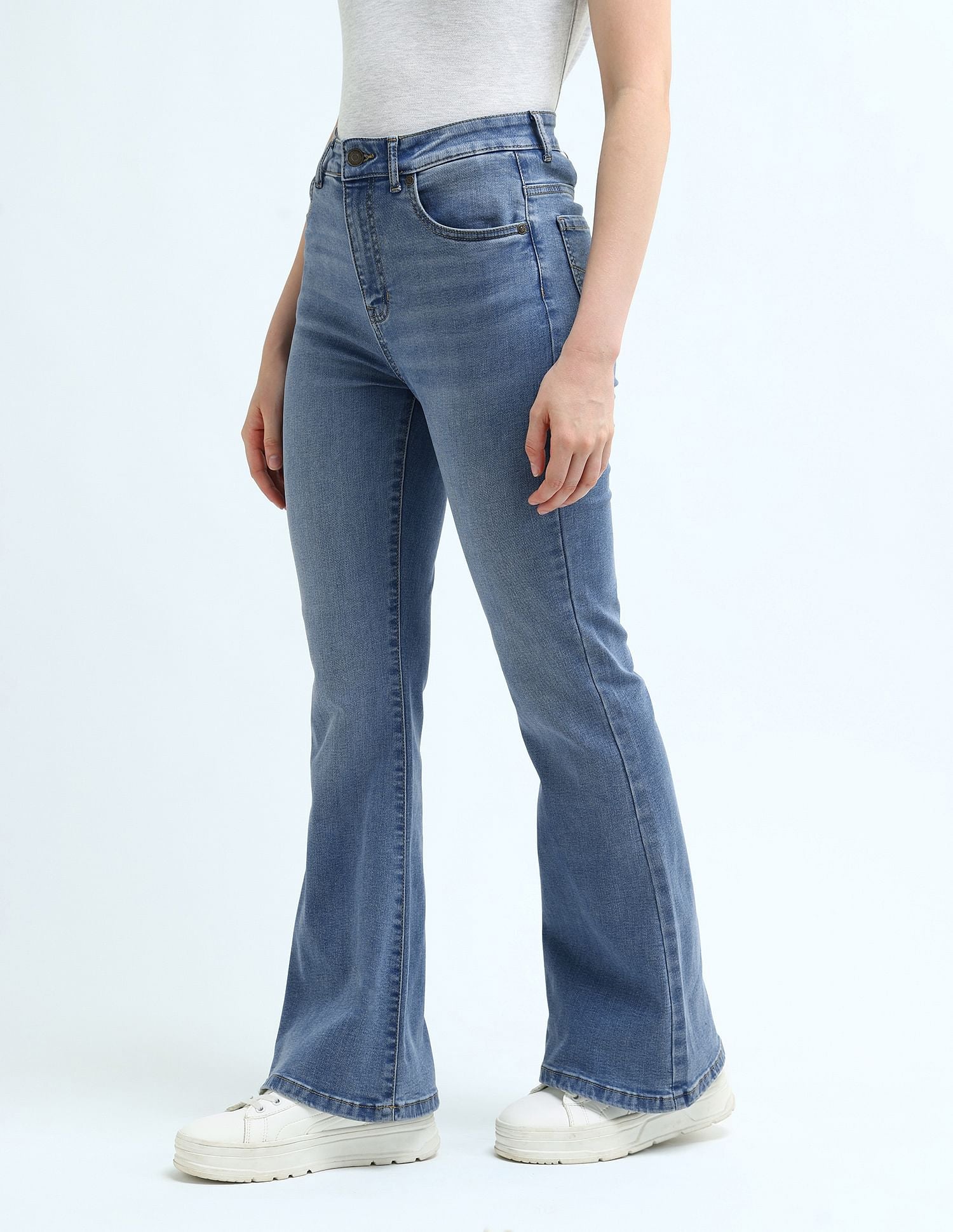 High Rise Flared Jeans Blue - U.S. Polo Assn. India | Large