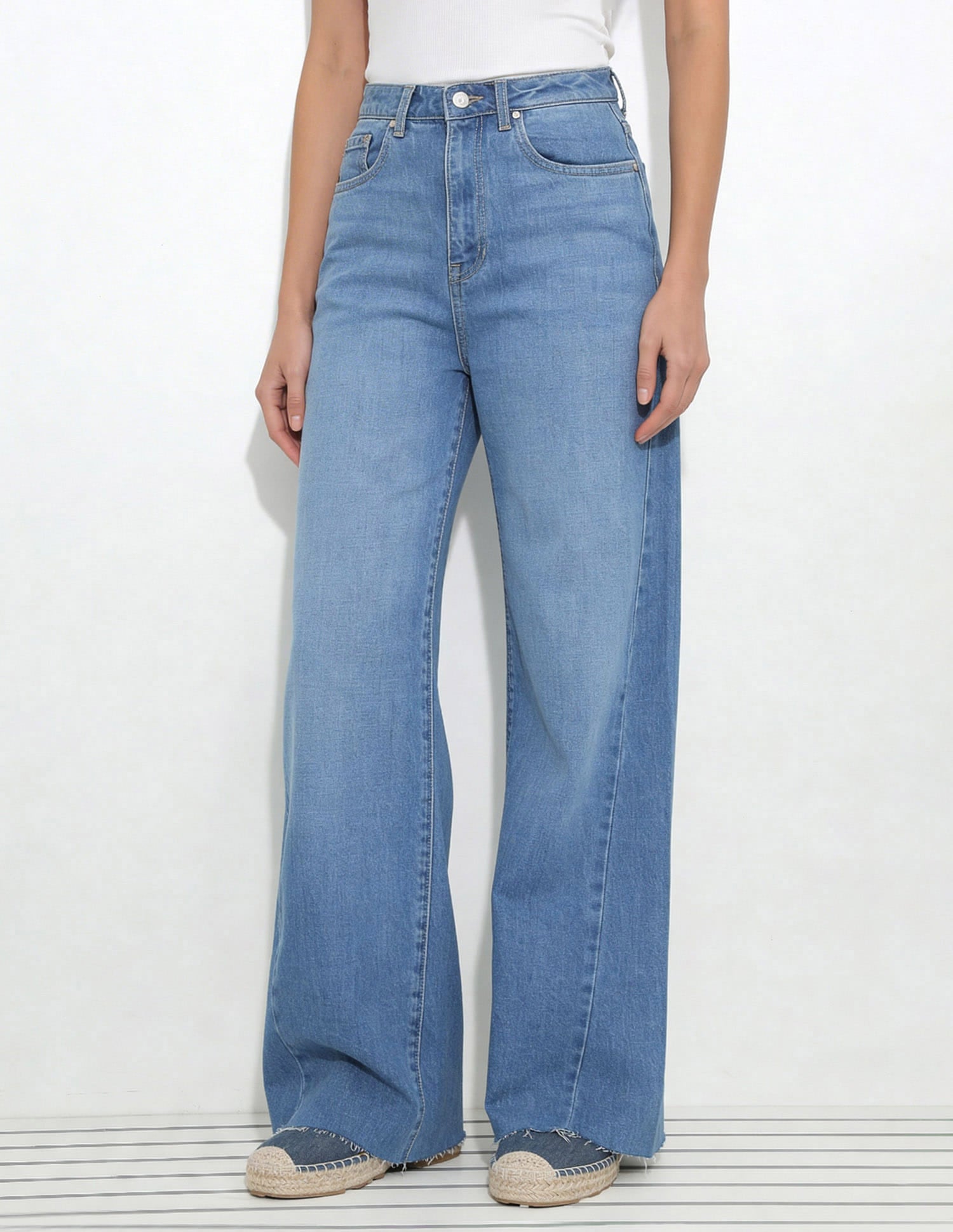 High Rise Baggy Fit Jeans Blue - U.S. Polo Assn. India | Large