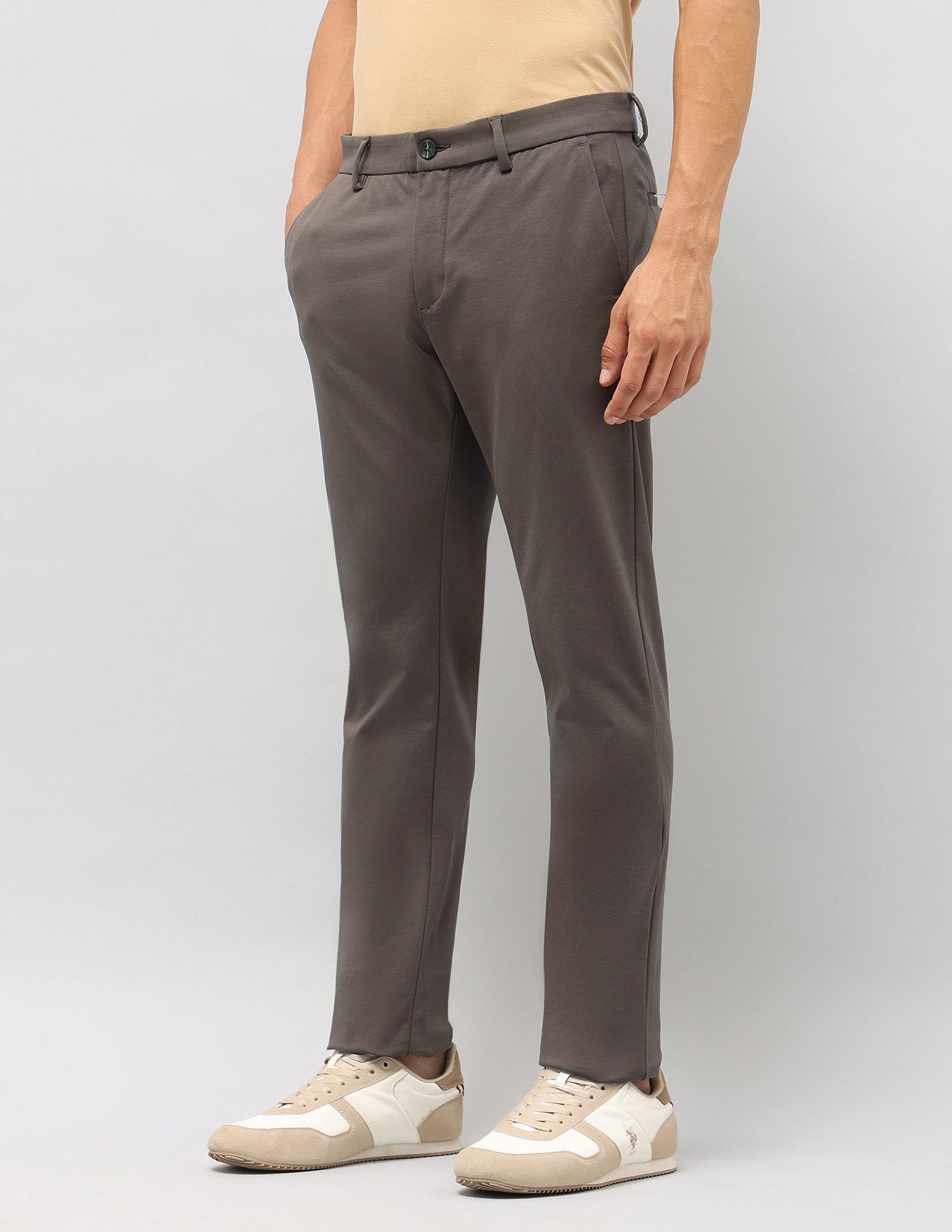Mid Rise Denver Slim Fit Trousers Brown - U.S. POLO ASSN. | Large
