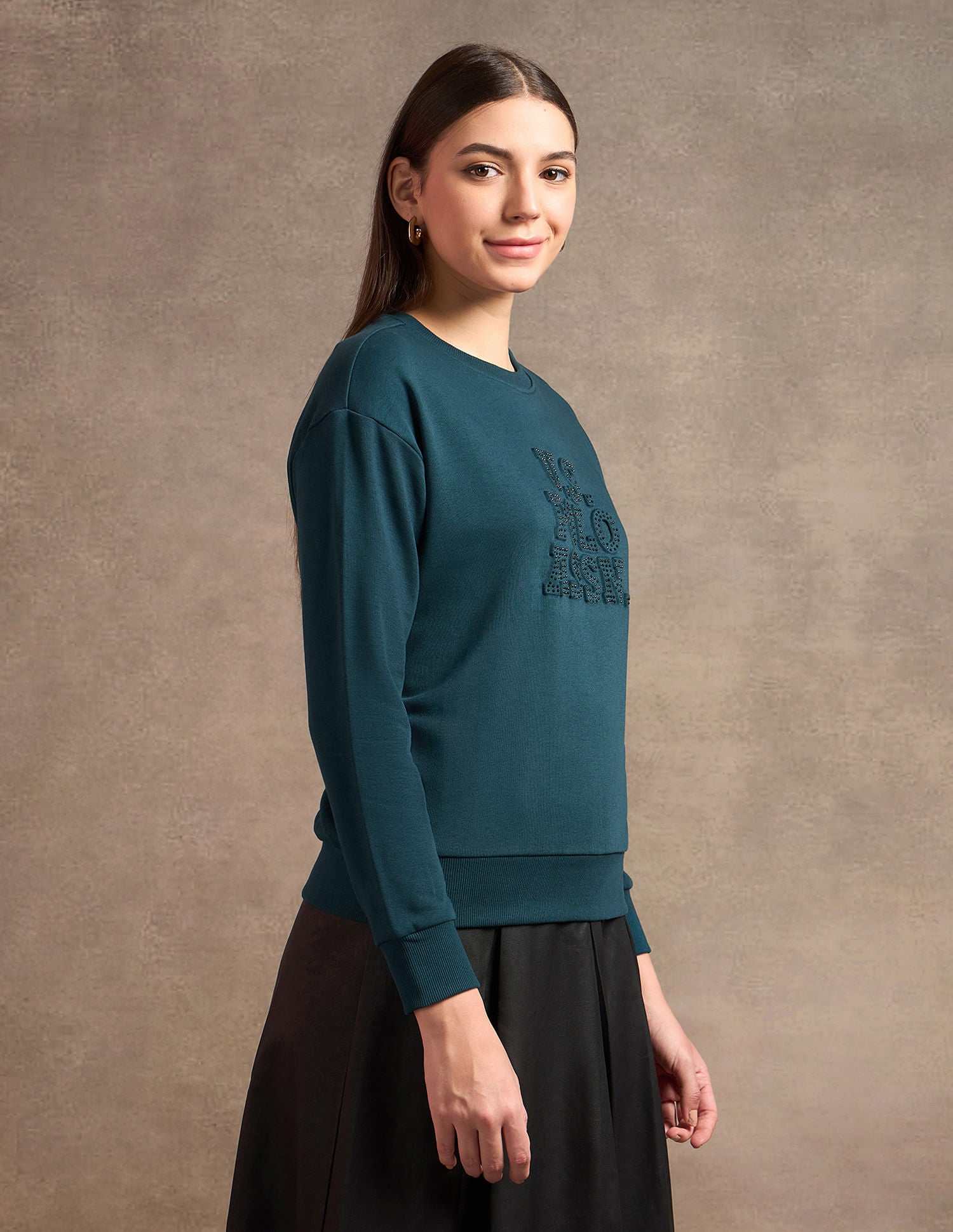 Puff Print Drop Shoulder Sweatshirt Teal - U.S. POLO ASSN. | Large