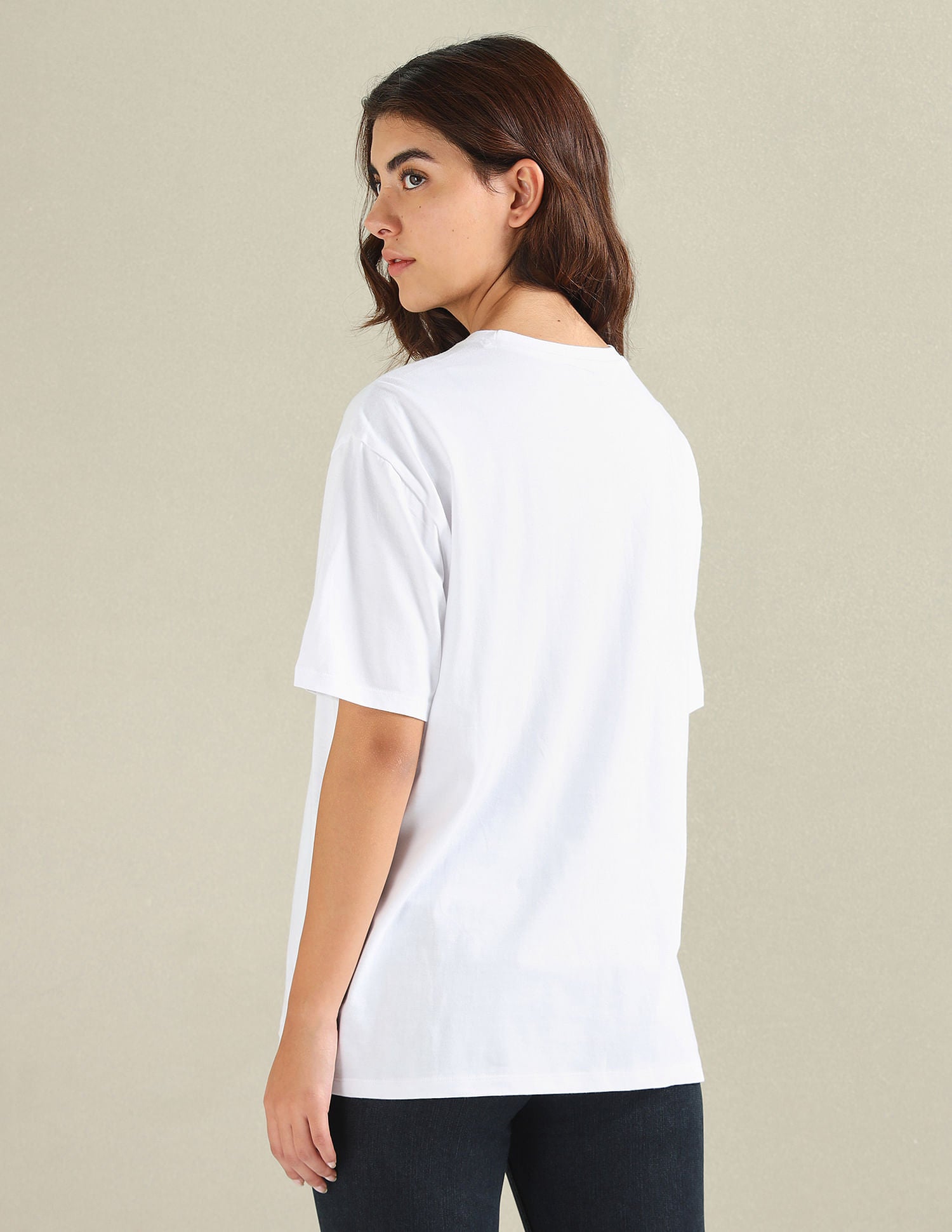 Brand Print Boxy T-Shirt White - U.S. POLO ASSN. | Large