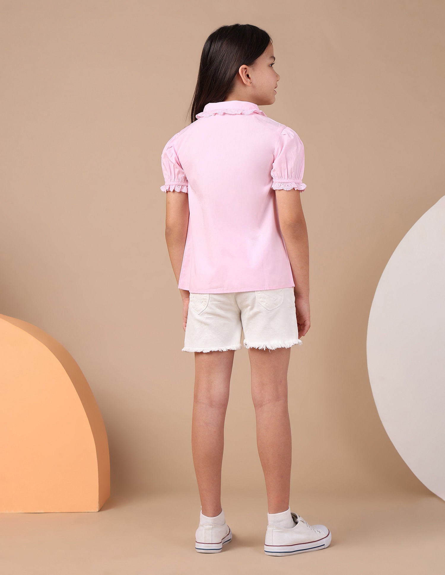 Girls Schiffli Top Light Pink - U.S. POLO ASSN. | Large