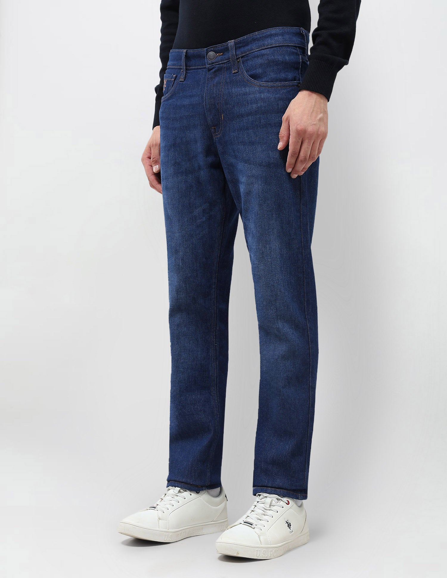 Brandon Slim Tapered Fit Whiskered Jeans Indigo - U.S. POLO ASSN. | Large