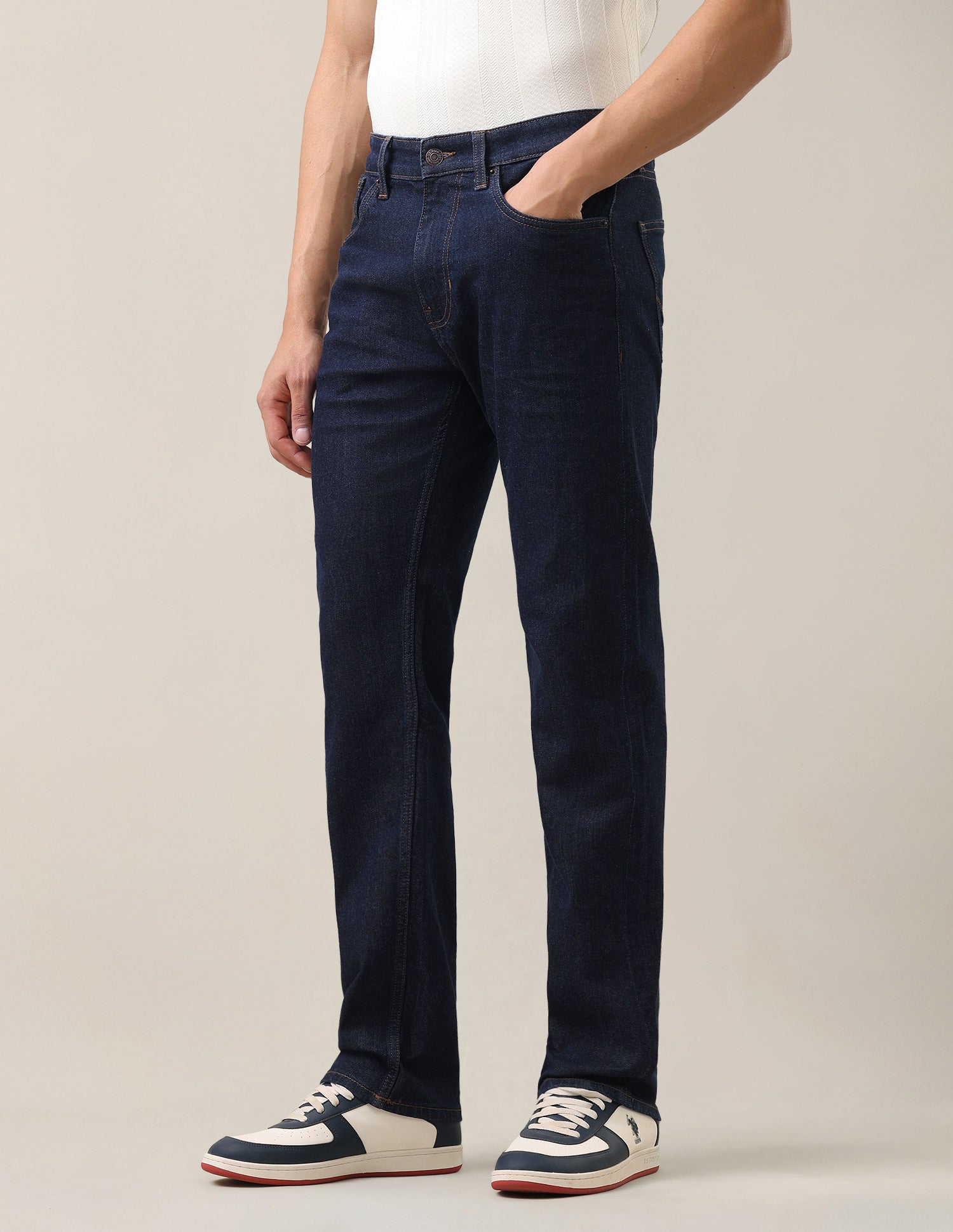 Mason Regular Straight Fit Blue Jeans Rinse Blue - U.S. Polo Assn. India | Large