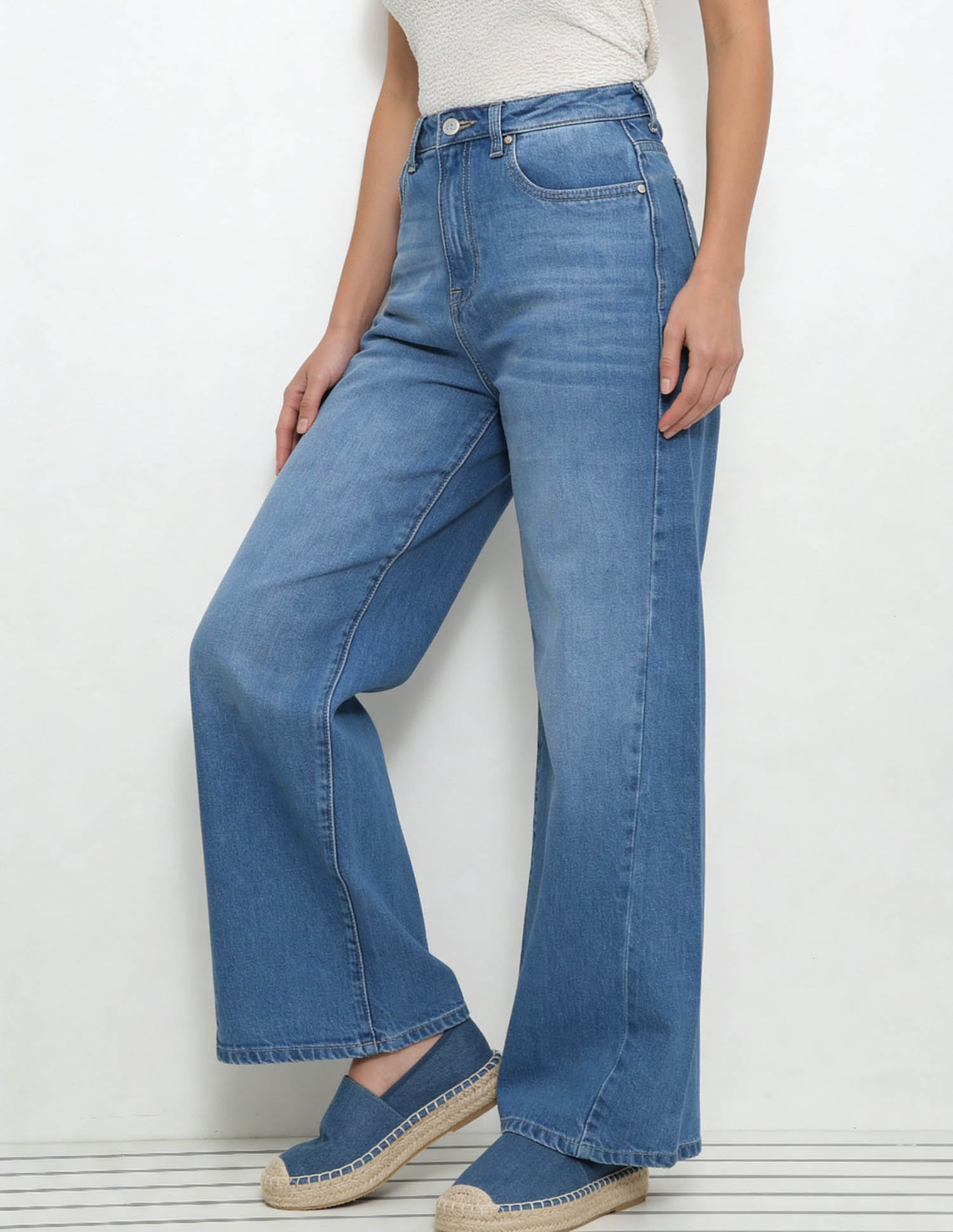 High Rise Baggy Fit Jeans Blue - U.S. Polo Assn. India | Large