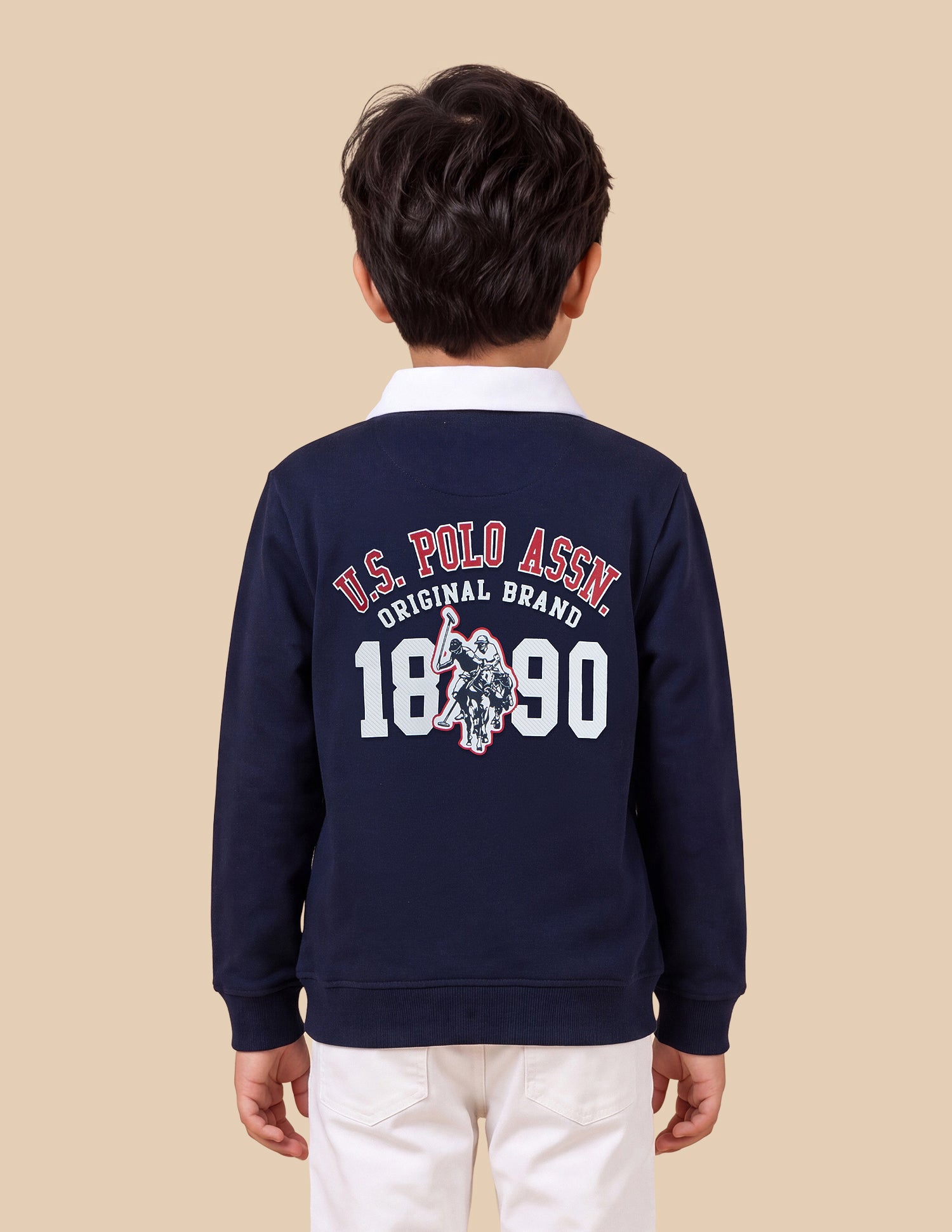 Graphic Brand Applique Regular Fit Sweatshirt Navy - U.S. Polo Assn. India | Large