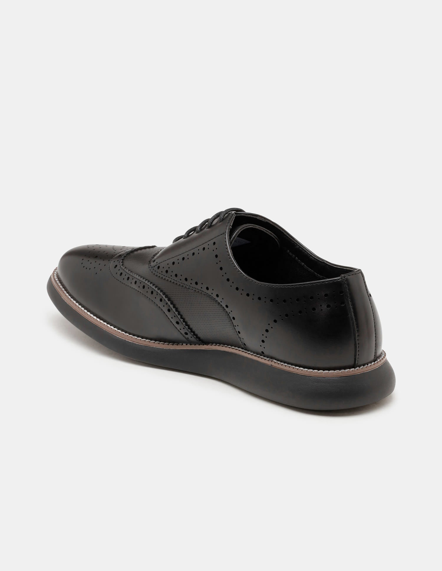 Round Toe Wingtip Marco 2.0 Brogues Black - U.S. Polo Assn. India | Large
