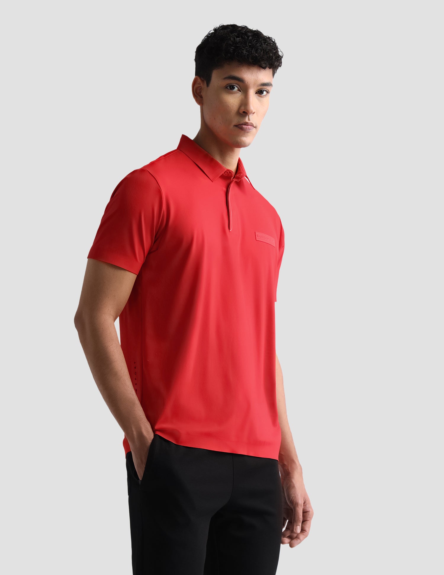 Solid Slim Fit Active Polo Shirt Red - U.S. Polo Assn. India | Large