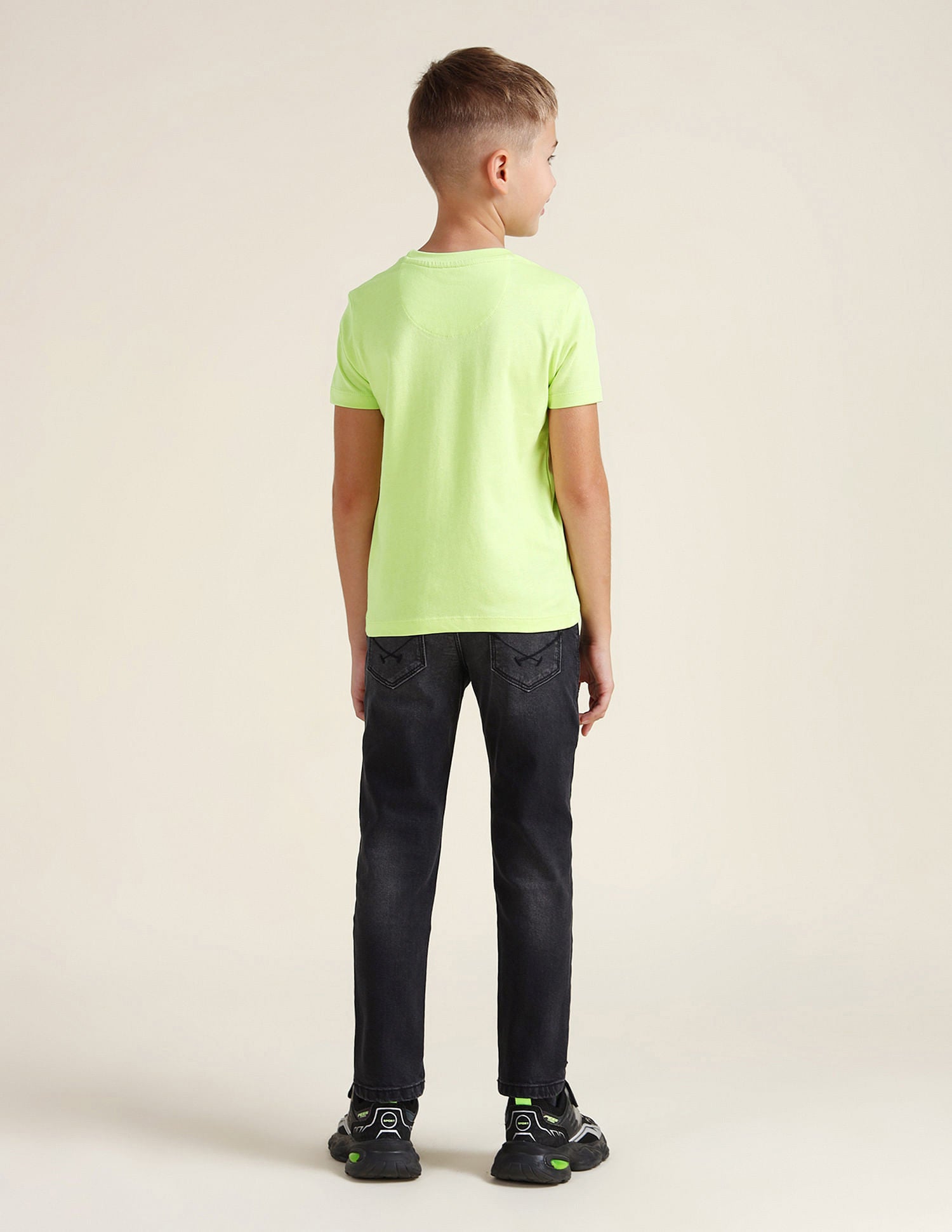 Boys Brand Print Regular Fit T-shirt Green - U.S. POLO ASSN. | Large