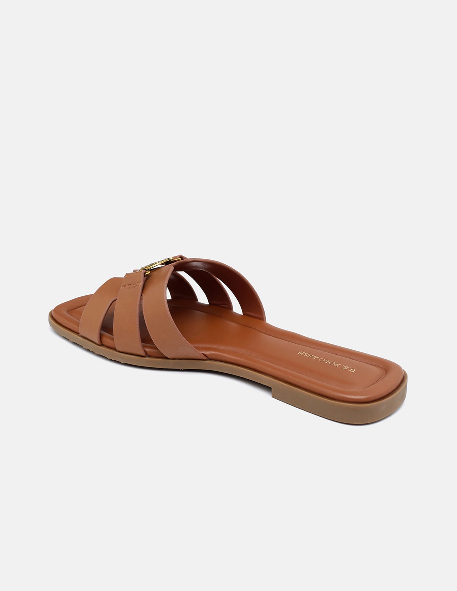 Saphira Gold Hardware Sandals Tan - U.S. Polo Assn. India | Large