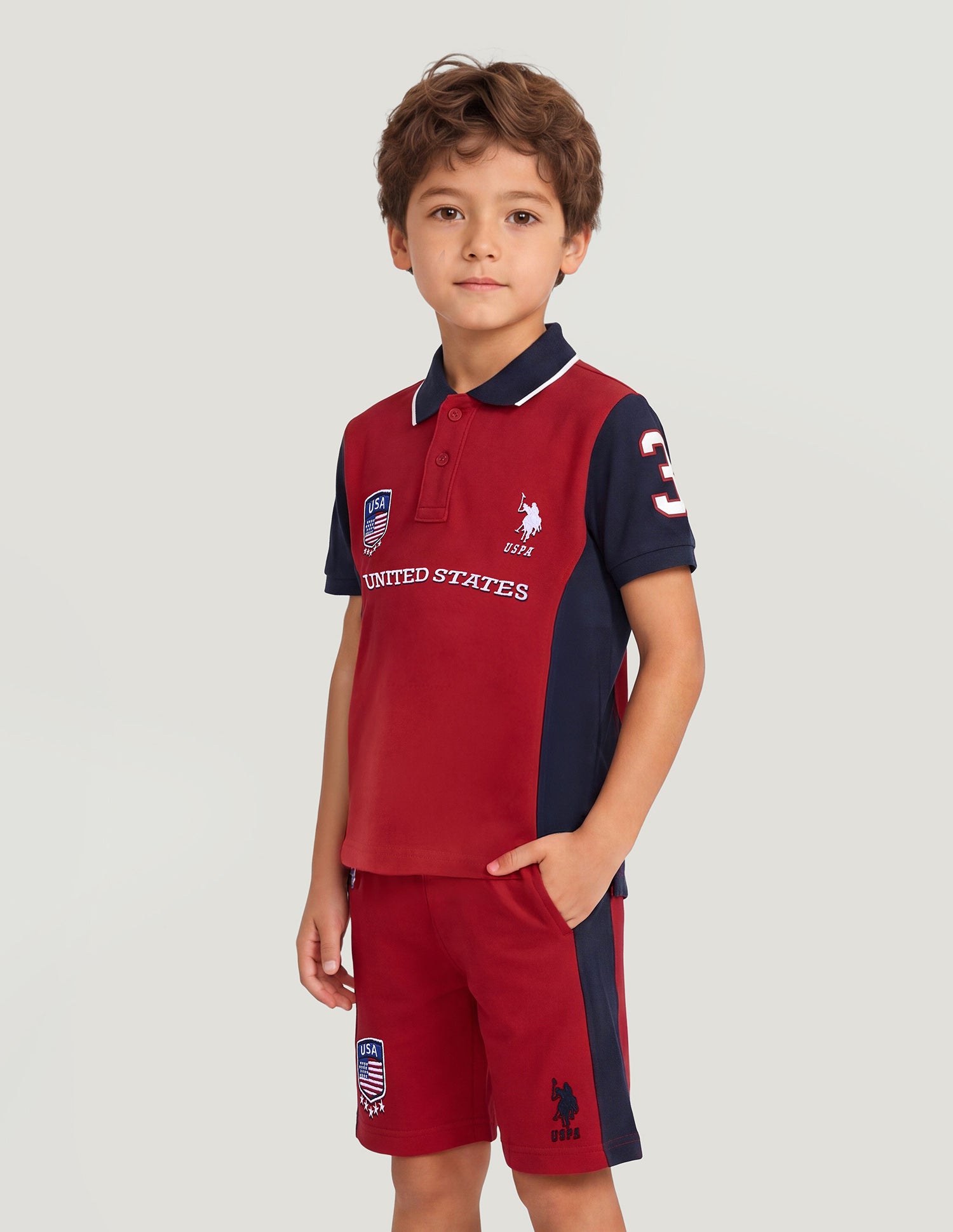 Colourblocked Embroidered Regular Fit Polo Shirt Red - U.S. Polo Assn. India | Large