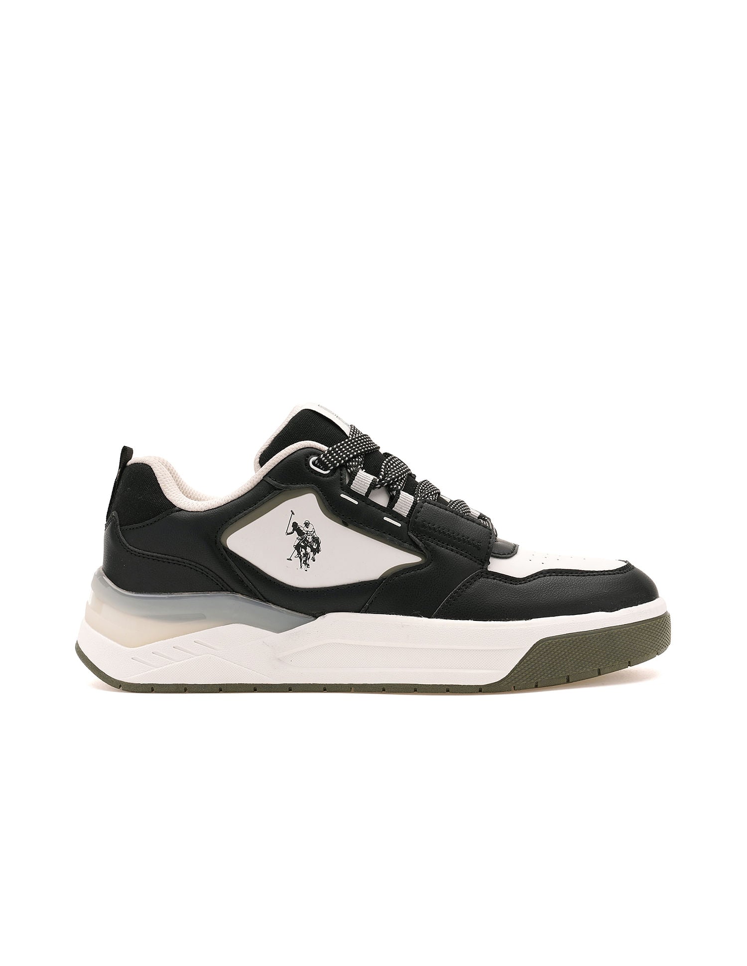 Round Toe Colourblocked Vander Sneakers Black - U.S. POLO ASSN. | Large