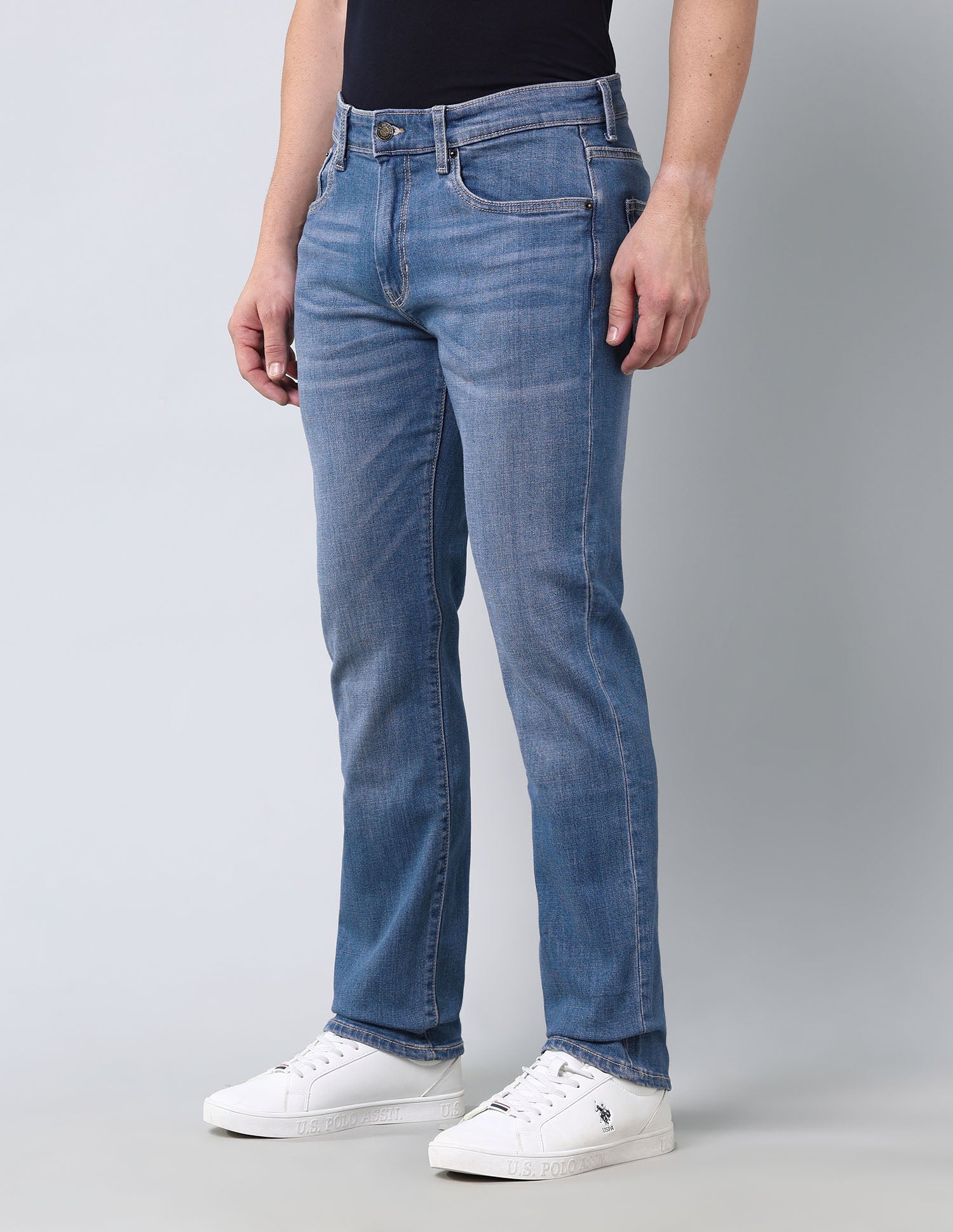 Mid Rise Harold Slim Straight Fit Jeans Blue - U.S. Polo Assn. India | Large