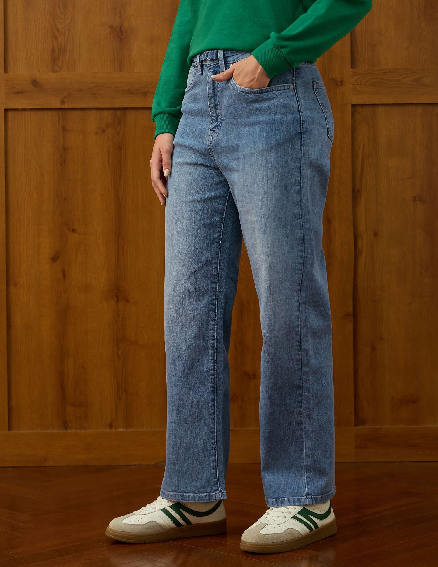 High Rise Straight Fit Jeans Blue - U.S. POLO ASSN. | Large