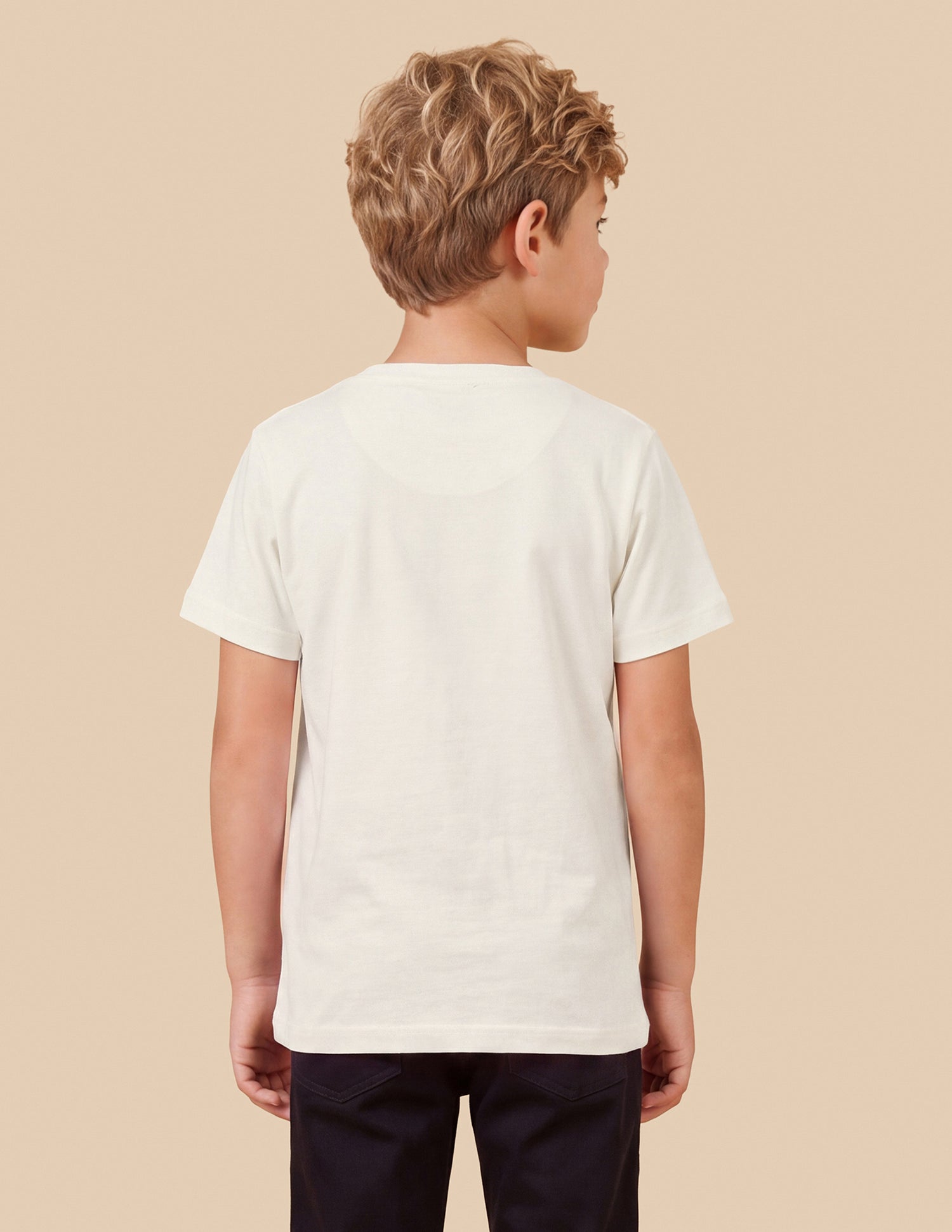 Graphic Brand Printed Regular Fit T-Shirt Ivory - U.S. Polo Assn. India | Large