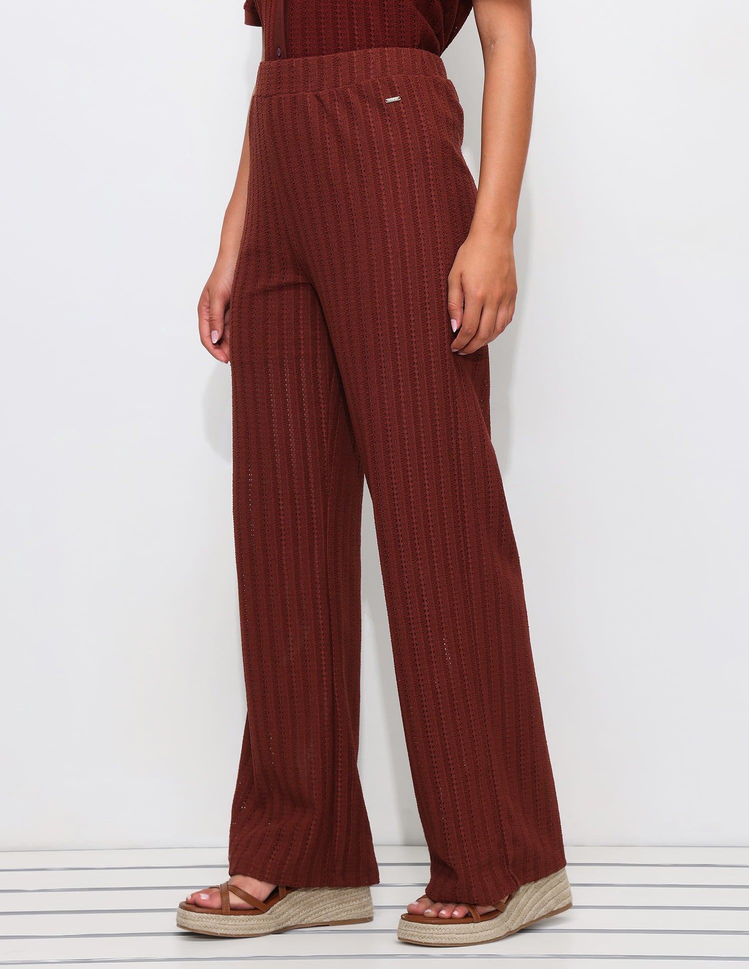 Mid-Rise Textured Straight Fit Trouser Orange - U.S. Polo Assn. India | Large