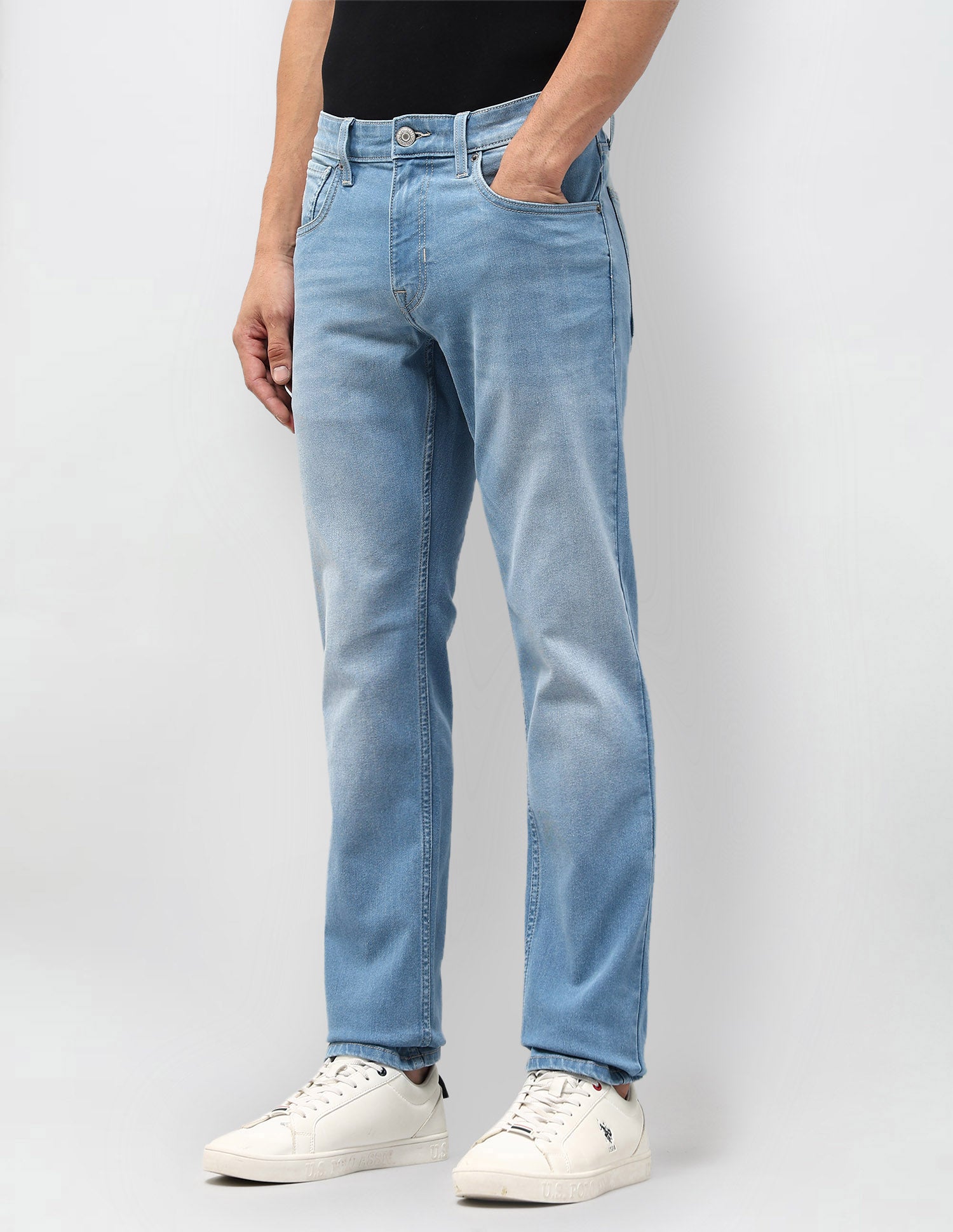 Brandon Slim Tapered Fit Blue Jeans Indigo - U.S. POLO ASSN. | Large