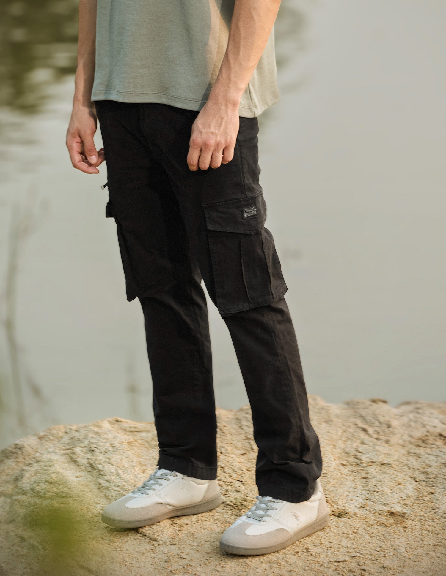 Straight Fit Cargo Trousers Black - U.S. POLO ASSN. | Large