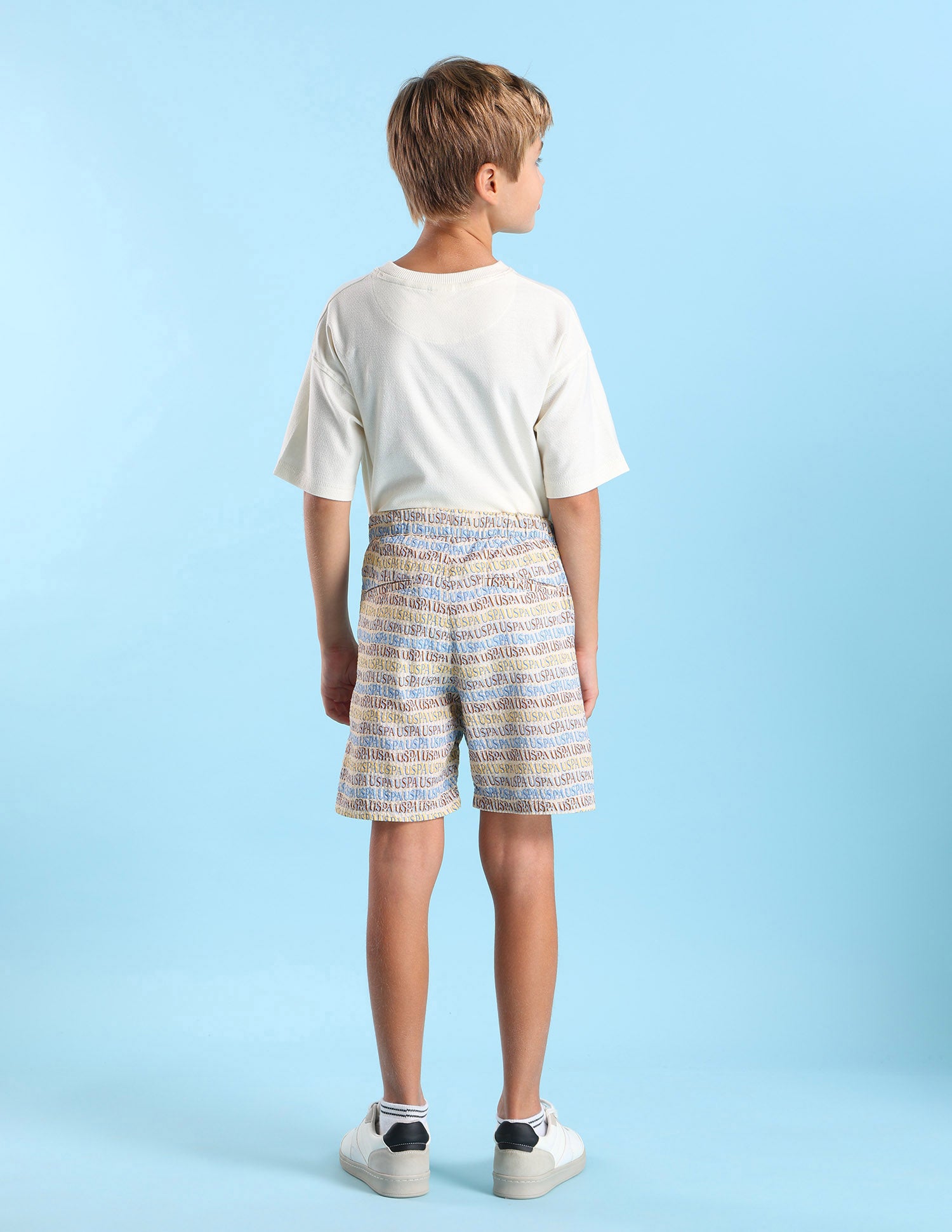 Boys Brand Printed Knitted Shorts Multi - U.S. POLO ASSN. | Large