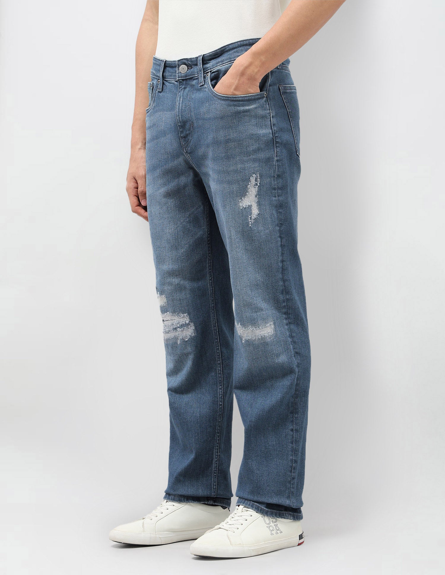 Shawn Relaxed Fit Blue Jeans Ms Wash - U.S. POLO ASSN. | Large