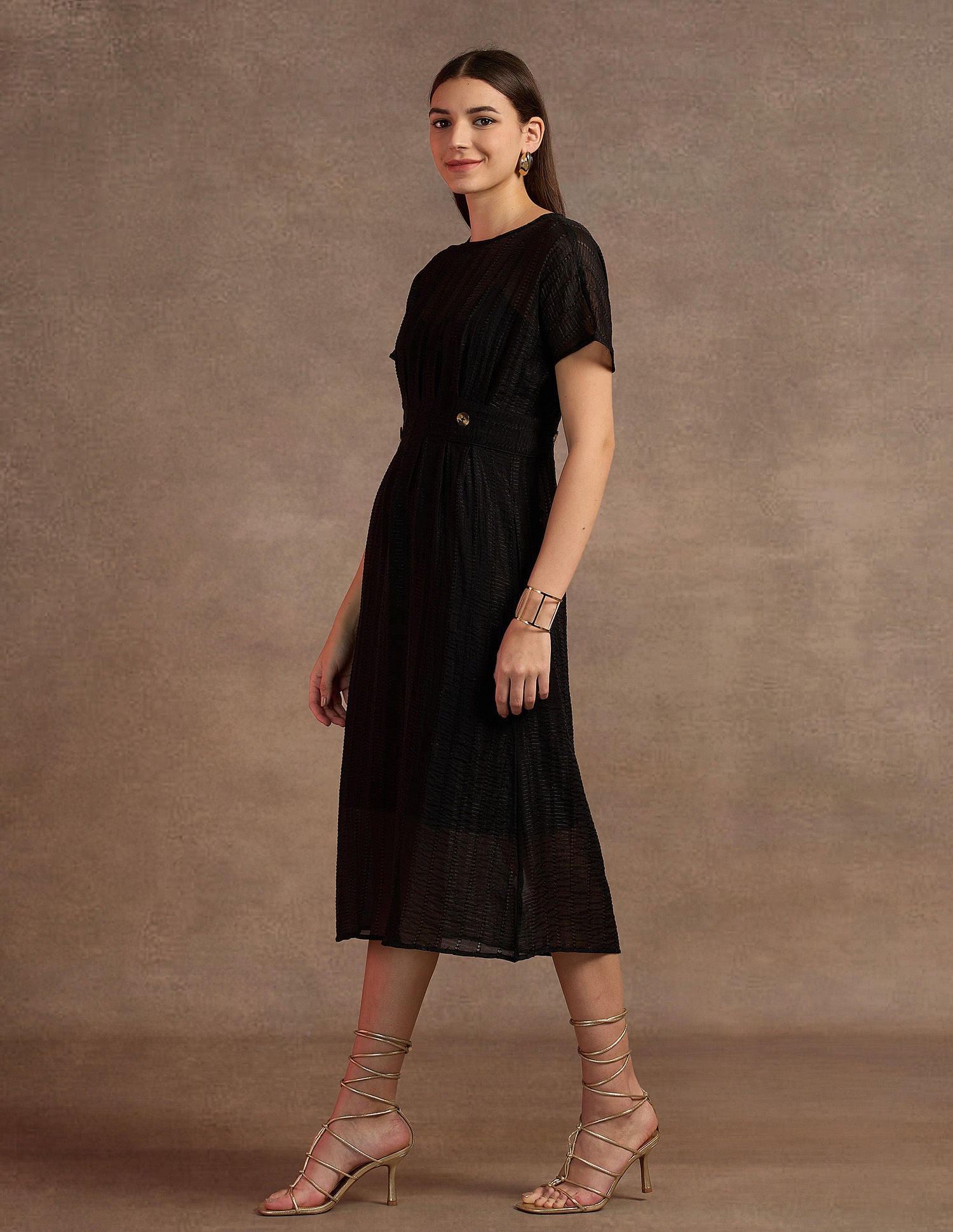 Extended Shoulder Dress Black - U.S. POLO ASSN. | Large