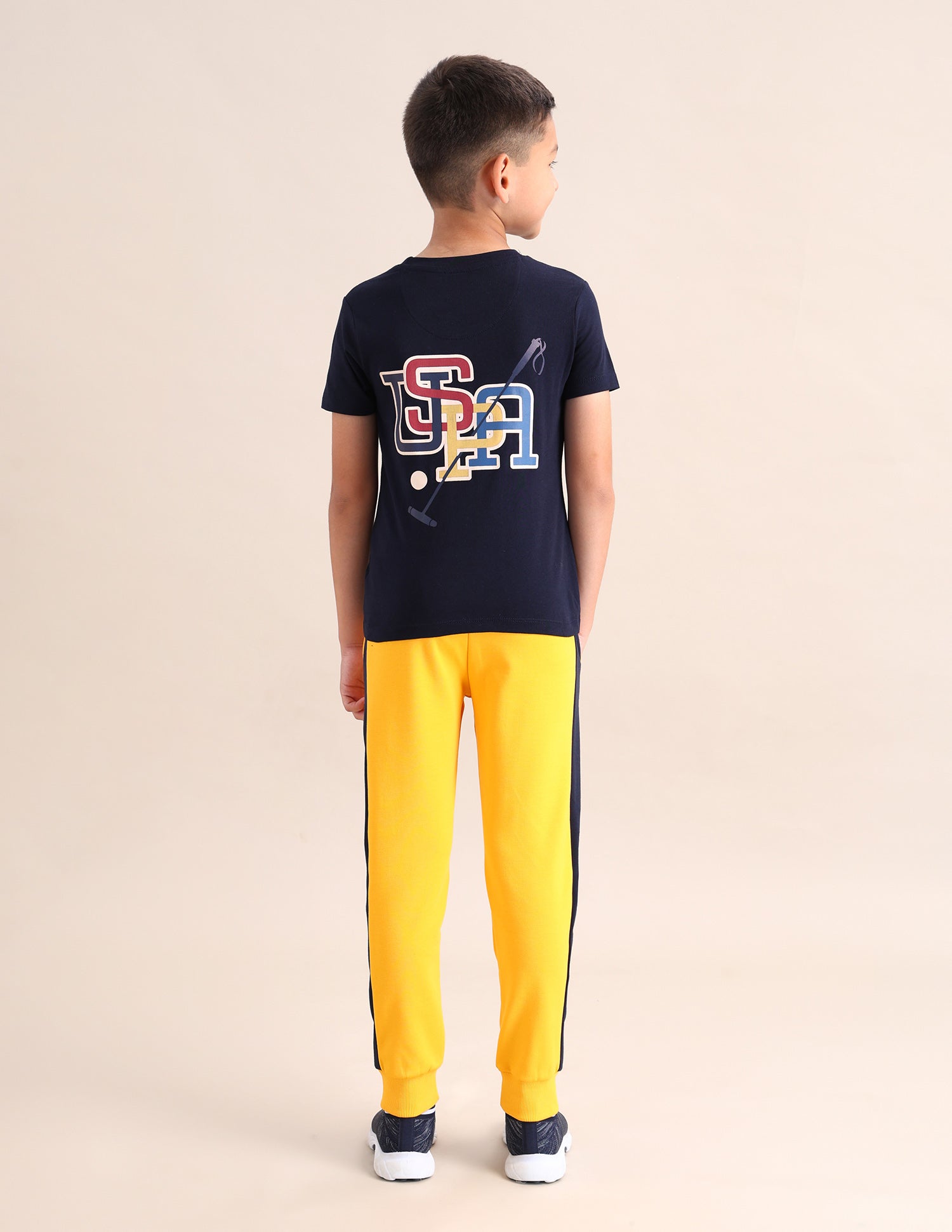 Boys Brand Printed Regular Fit T-Shirt Navy - U.S. POLO ASSN. | Large
