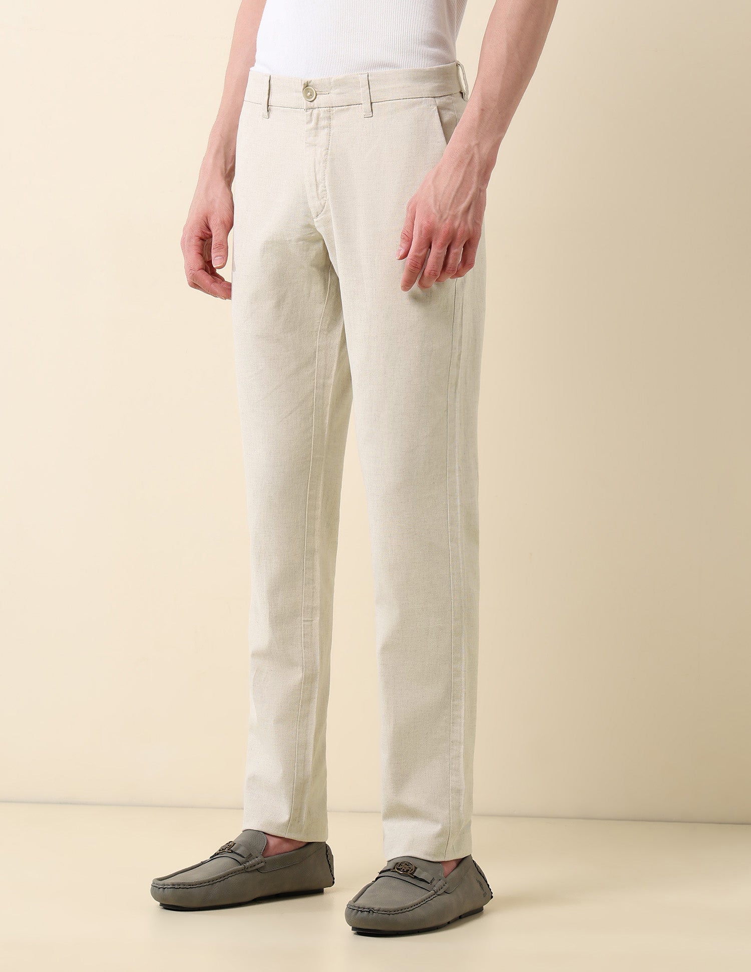 Denver Slim Fit Satin Trousers Grey - U.S. POLO ASSN. | Large