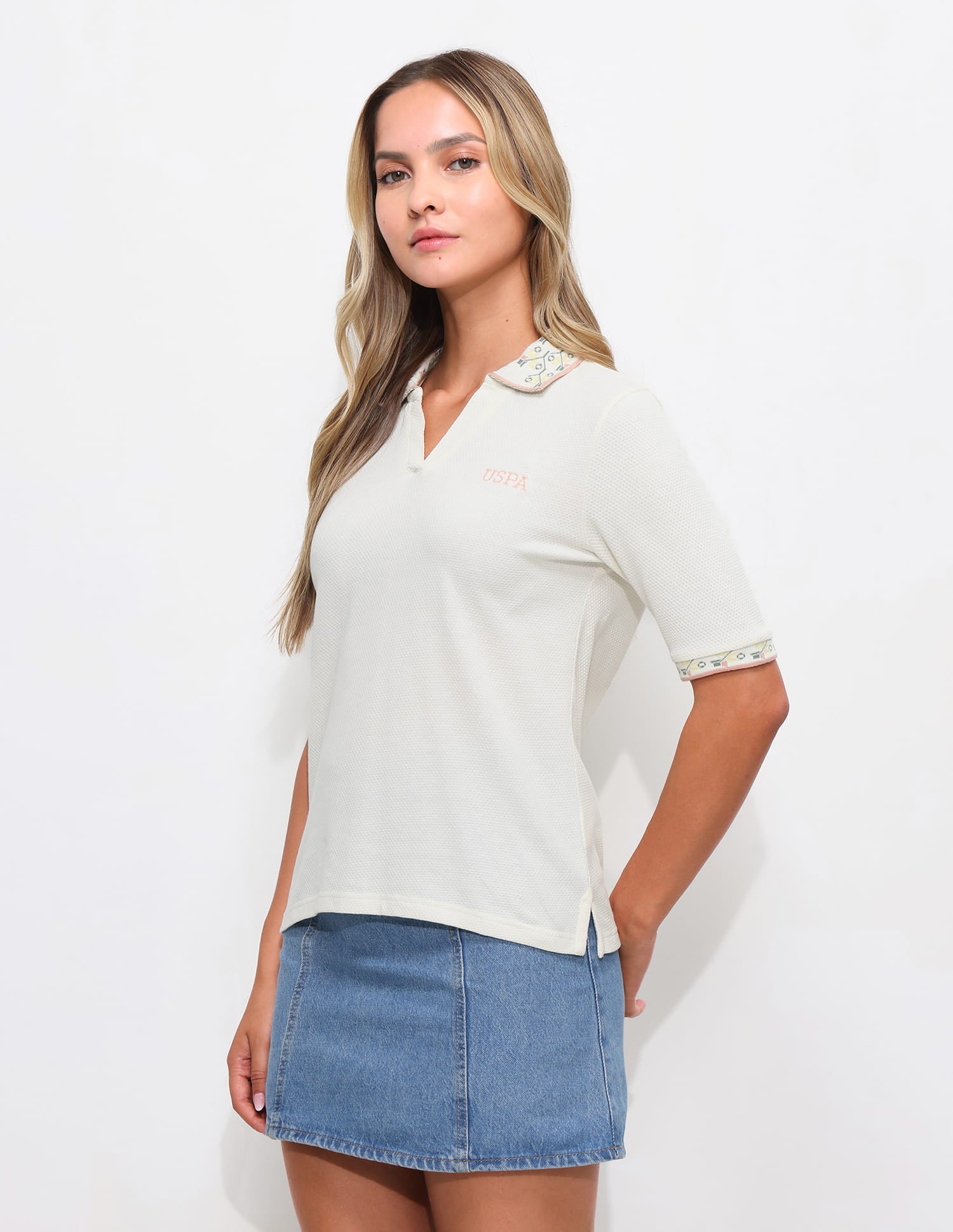 Embroidered Regular Fit Polo Shirt White - U.S. Polo Assn. India | Large