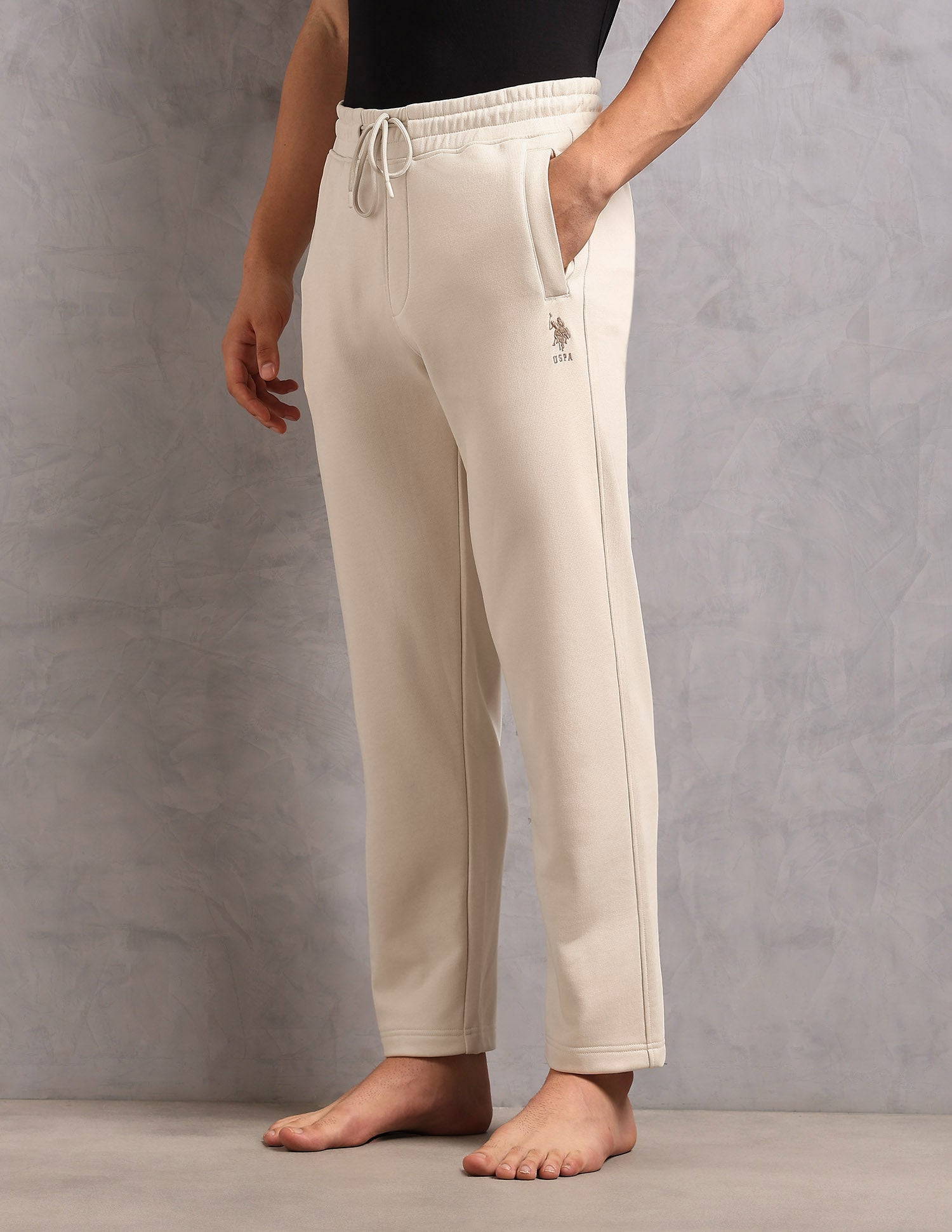 Mid Rise Fleece OR007 Lounge Pants - Pack Of 1 Beige - U.S. POLO ASSN. | Large
