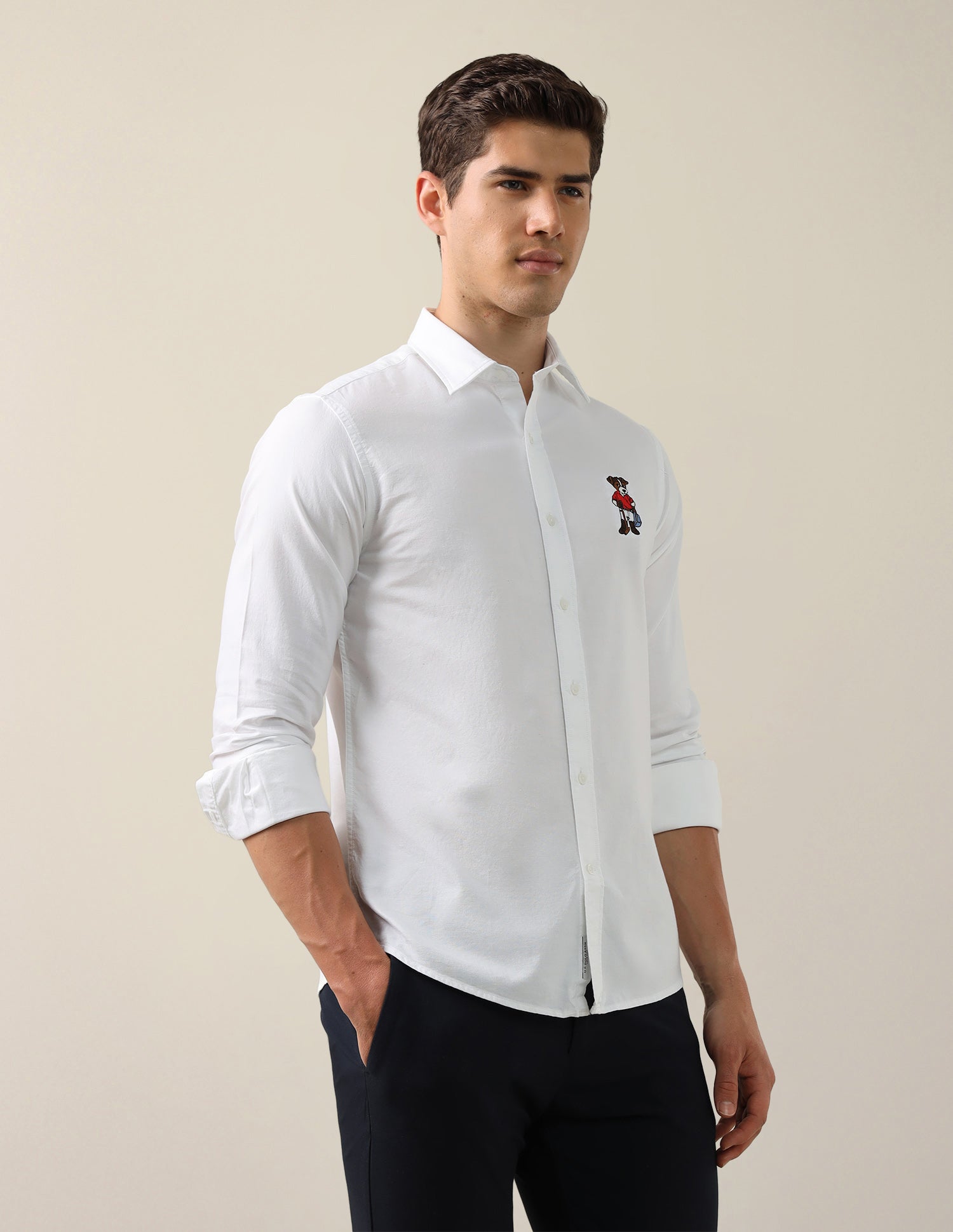 Oxford Tailored Fit Shirt White - U.S. Polo Assn. India | Large