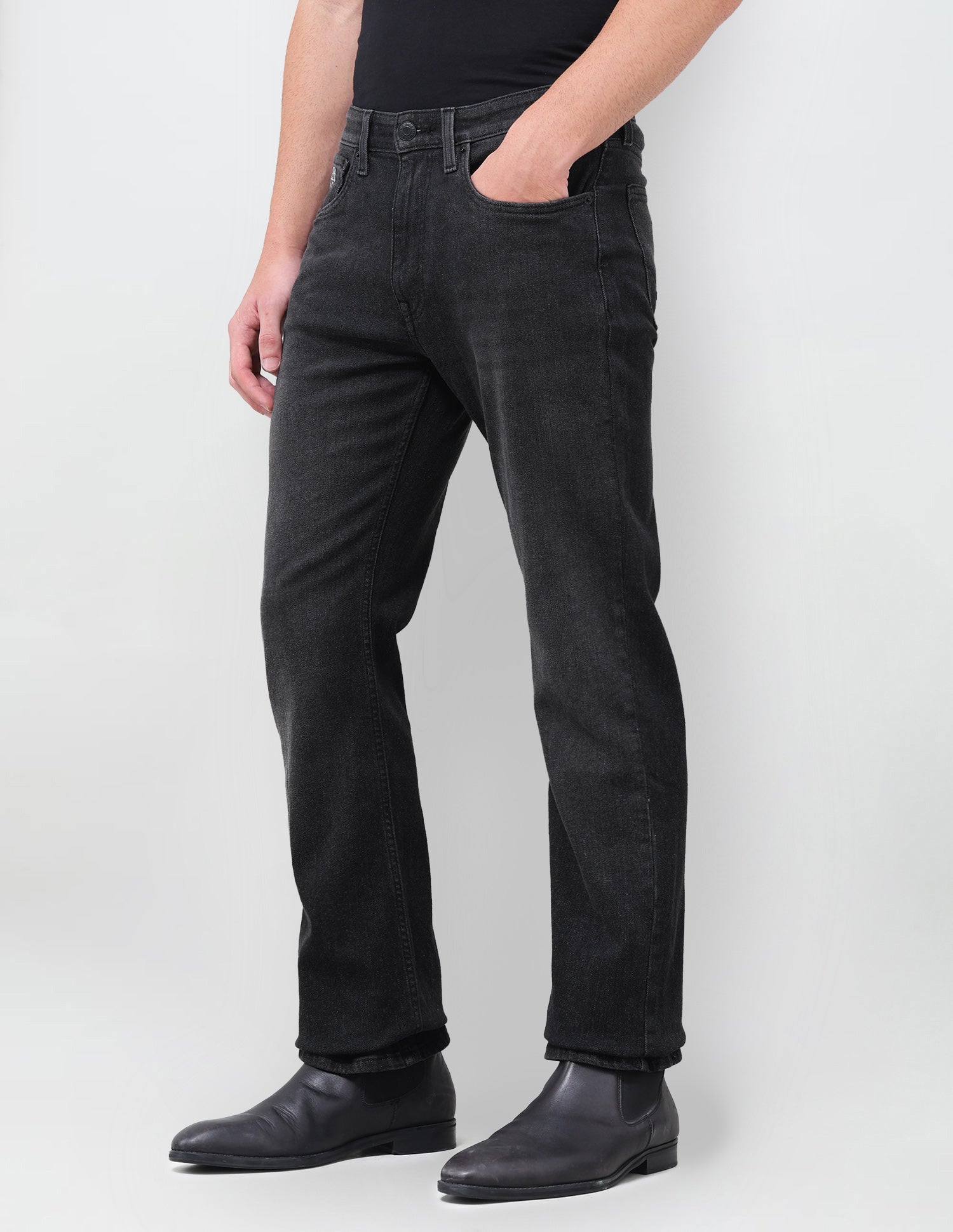 Connor Bootcut Fit Black Jeans Black - U.S. Polo Assn. India | Large