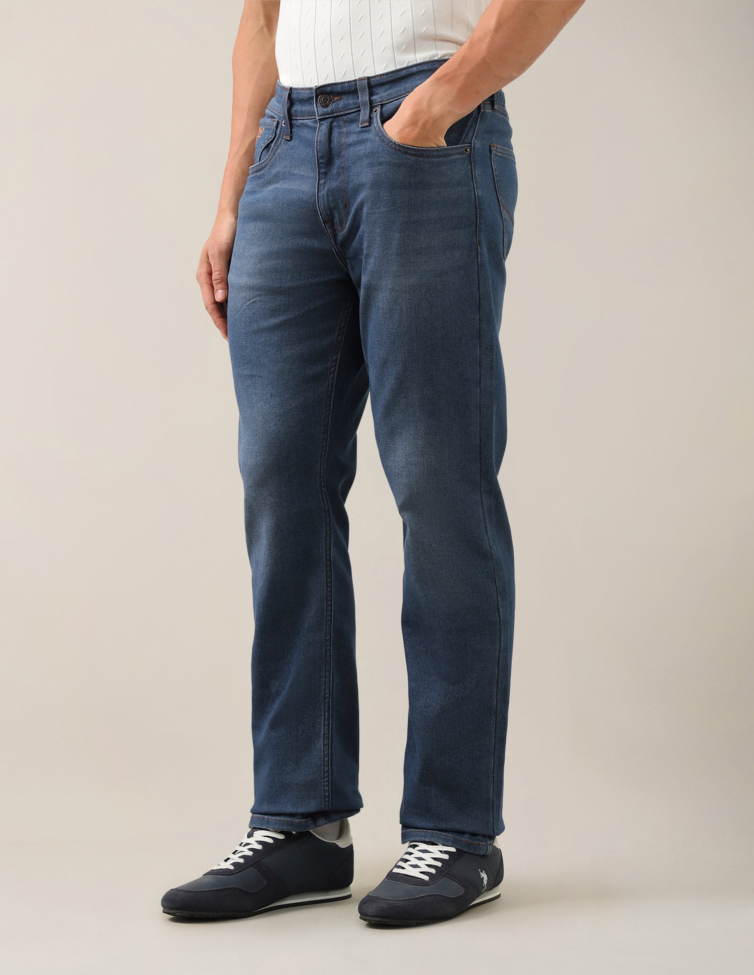 Harold Slim Straight Fit Blue Jeans Indigo - U.S. Polo Assn. India | Large