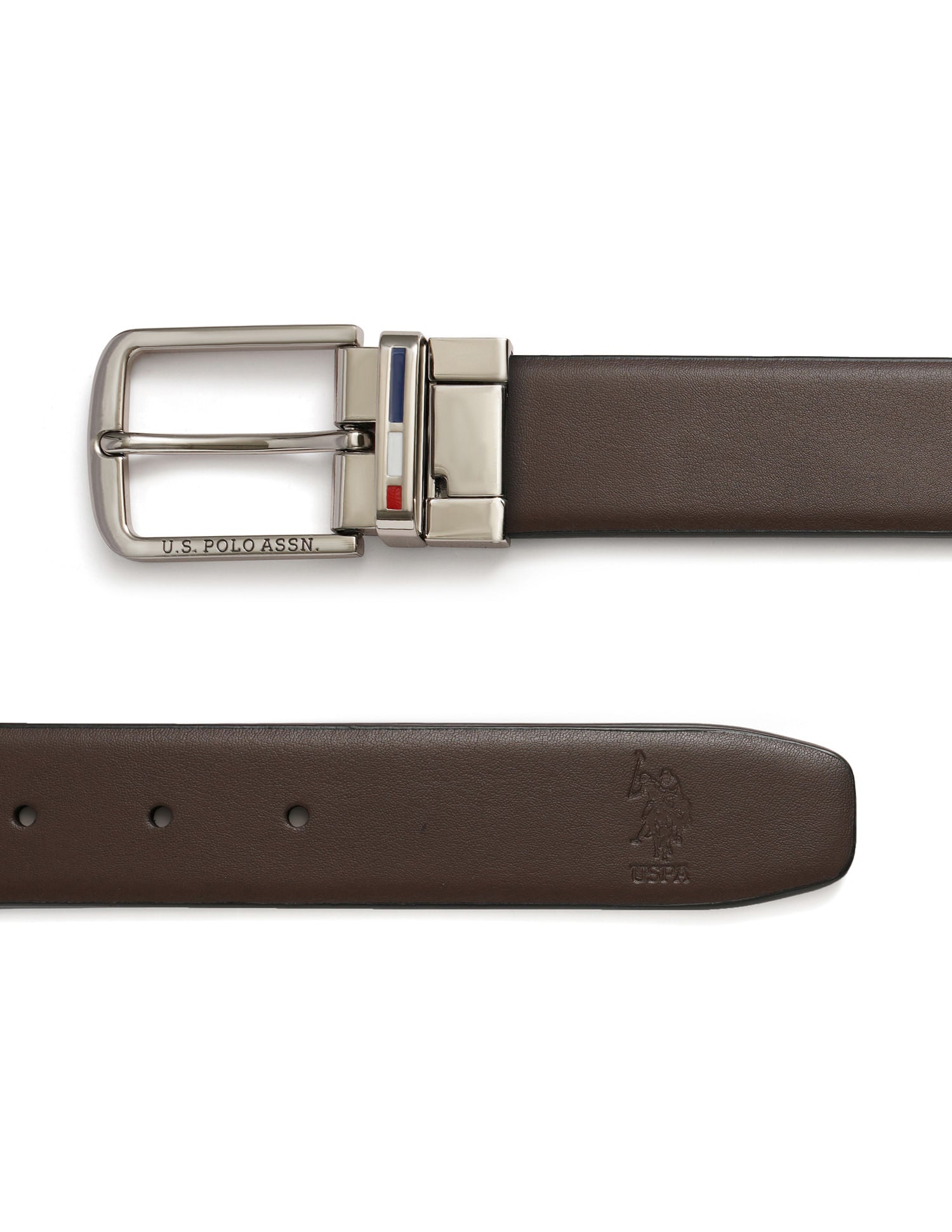 Leather Reversible Belt Black and Brown - U.S. POLO ASSN. | Large