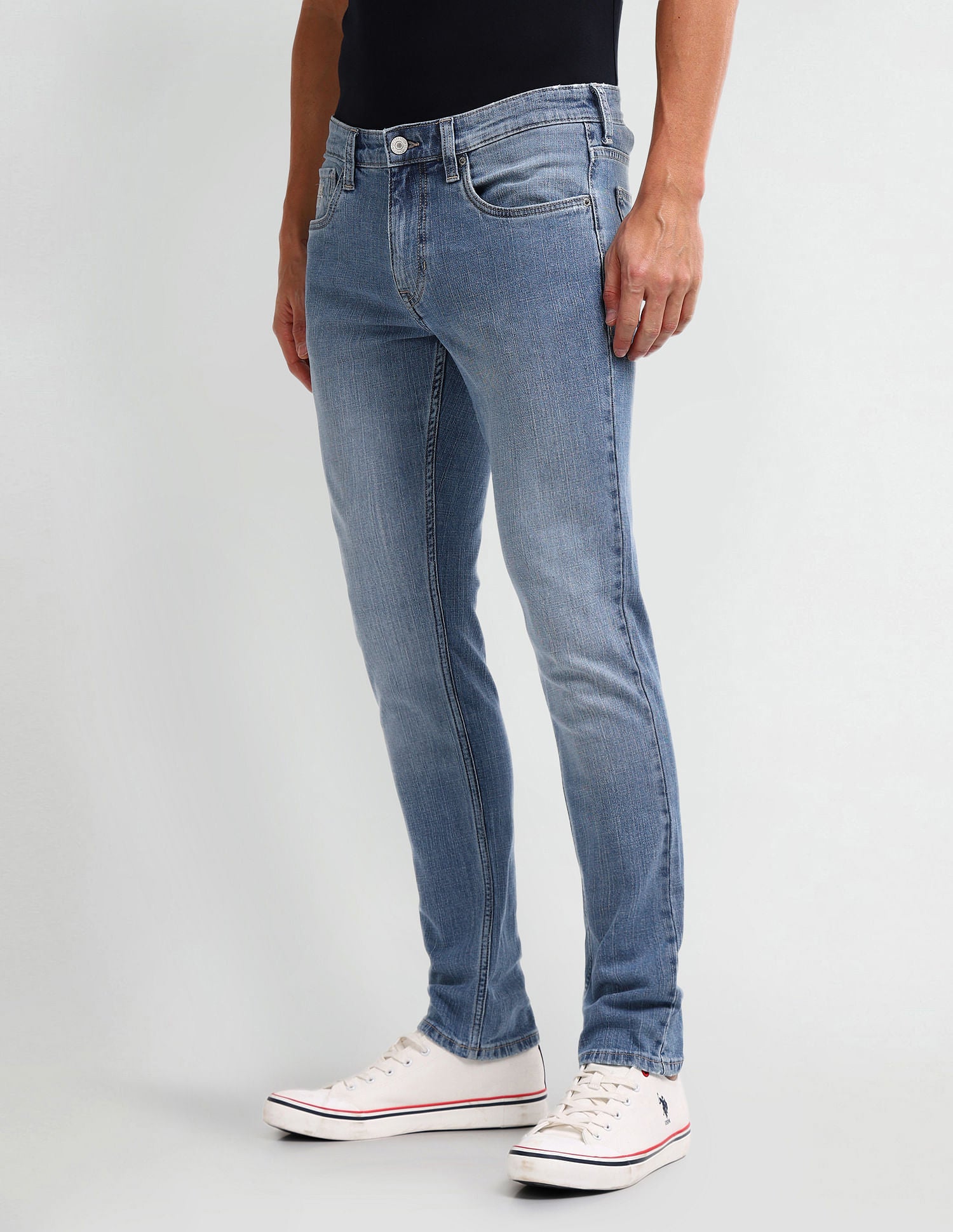 Brandon Slim Tapered Blue Jeans Blue - U.S. Polo Assn. India | Large