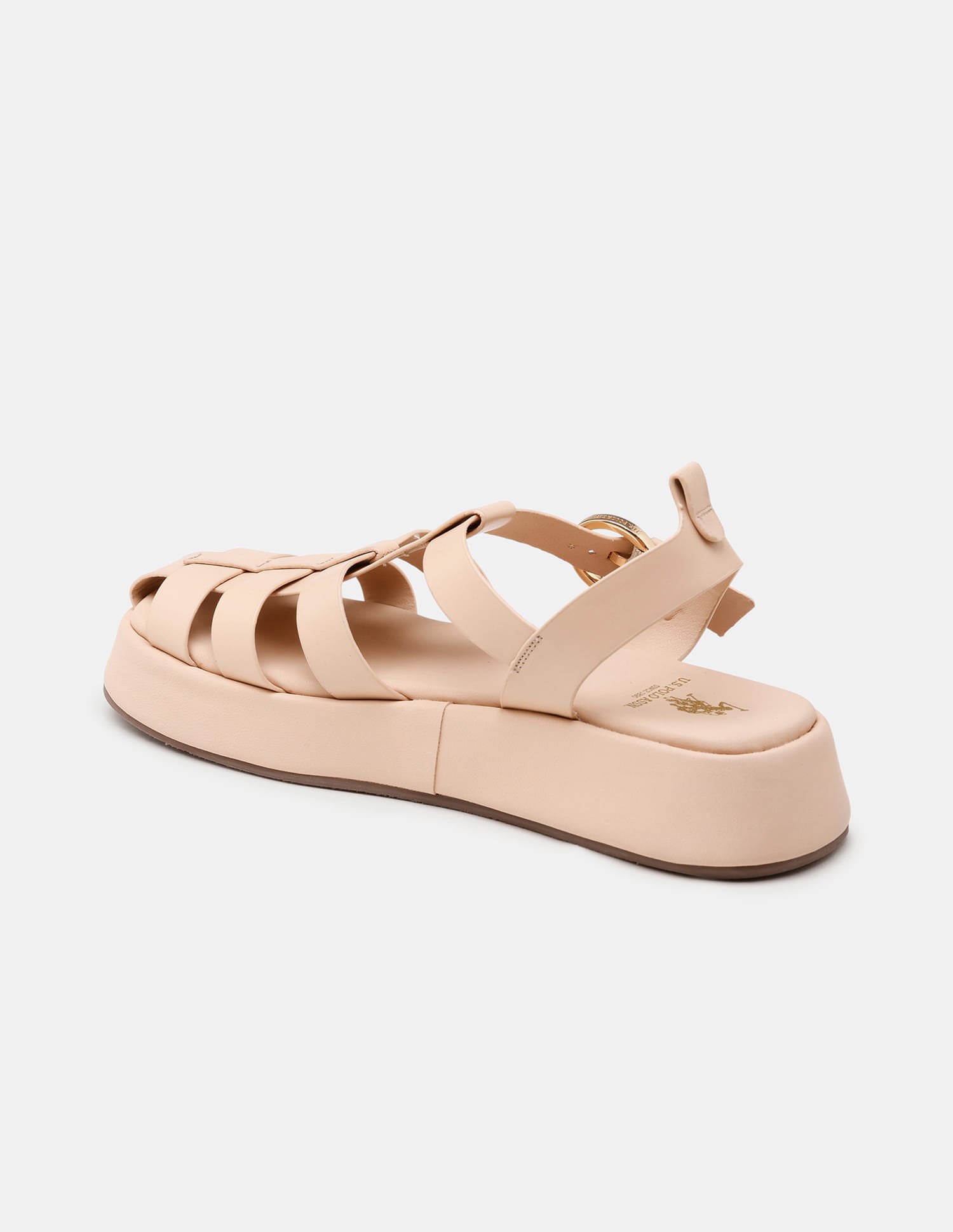 Women Multi Strap Nara Buckle Sandals Nude - U.S. Polo Assn. India | Large