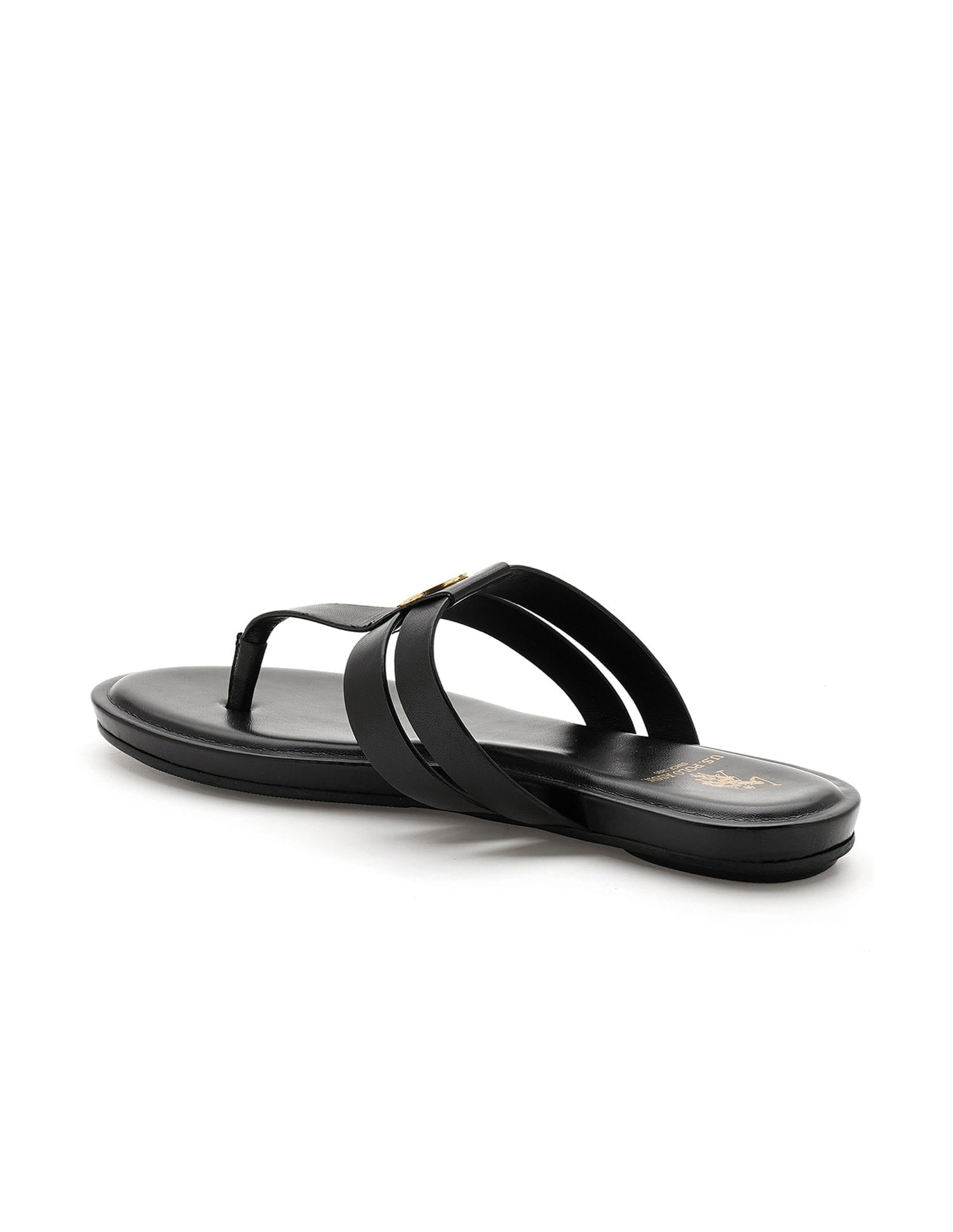 Micky Black Lightweight Footbed Flats Black - U.S. Polo Assn. India | Large