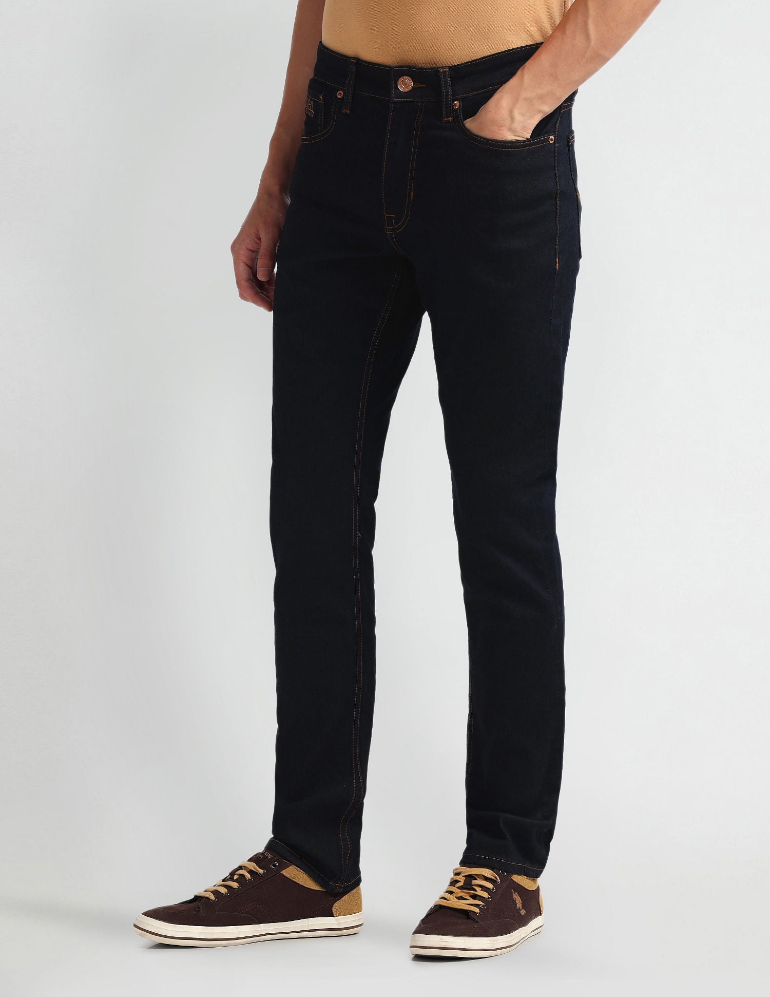 Brandon Slim Tapered Fit Rinse Jeans Blue - U.S. Polo Assn. India | Large
