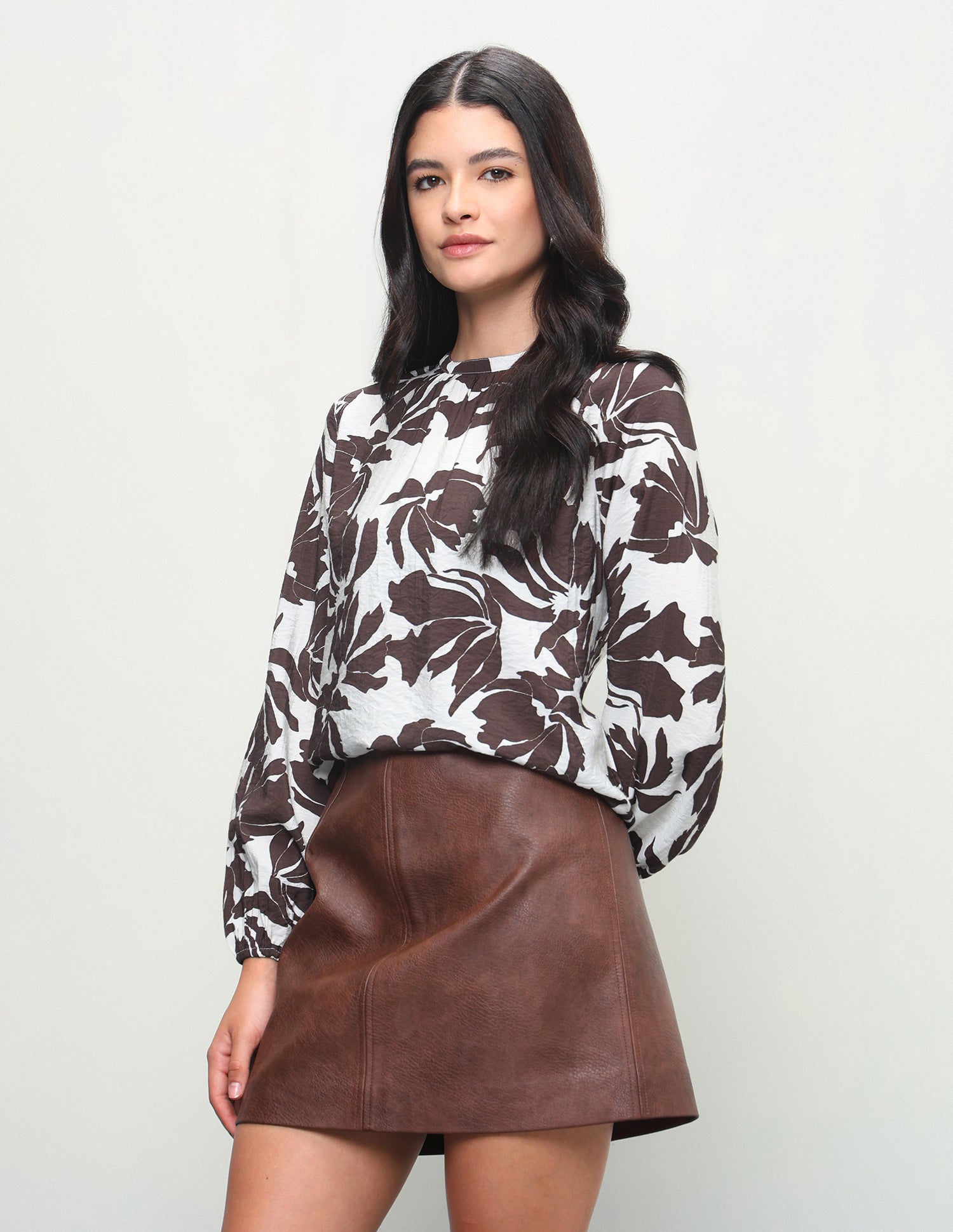 Abstract Printed Regular Fit Top Brown - U.S. Polo Assn. India | Large