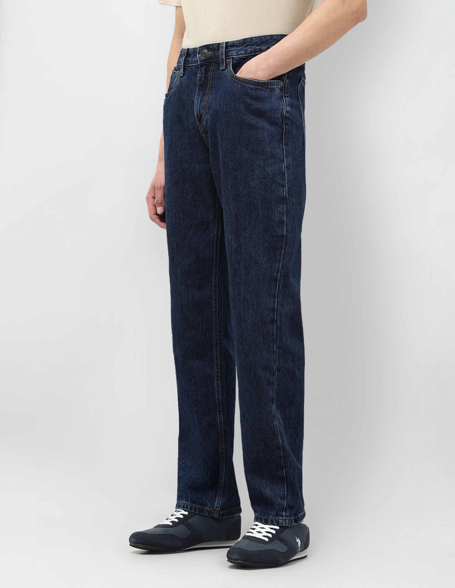 Shawn Relaxed Fit Blue Jeans Dark Wash - U.S. POLO ASSN. | Large