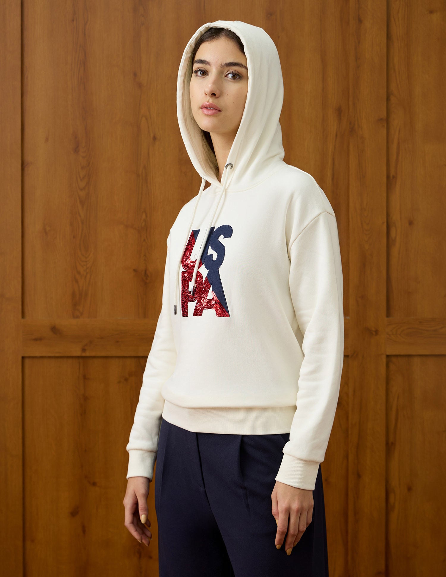 Regular Fit Brand Printed Sweatshirt White - U.S. POLO ASSN. | Large