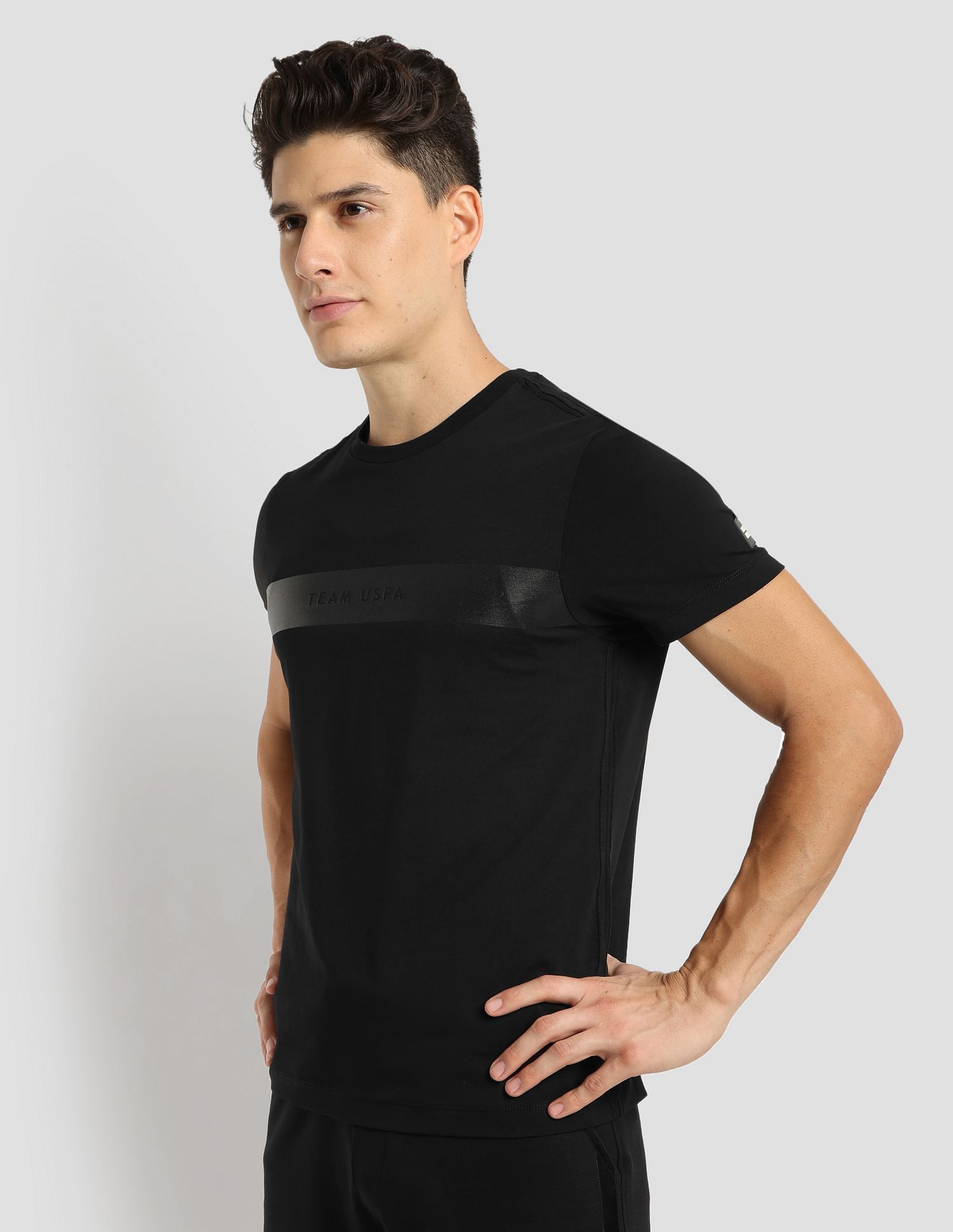 Gel Print Training T-Shirt Black - U.S. POLO ASSN. | Large