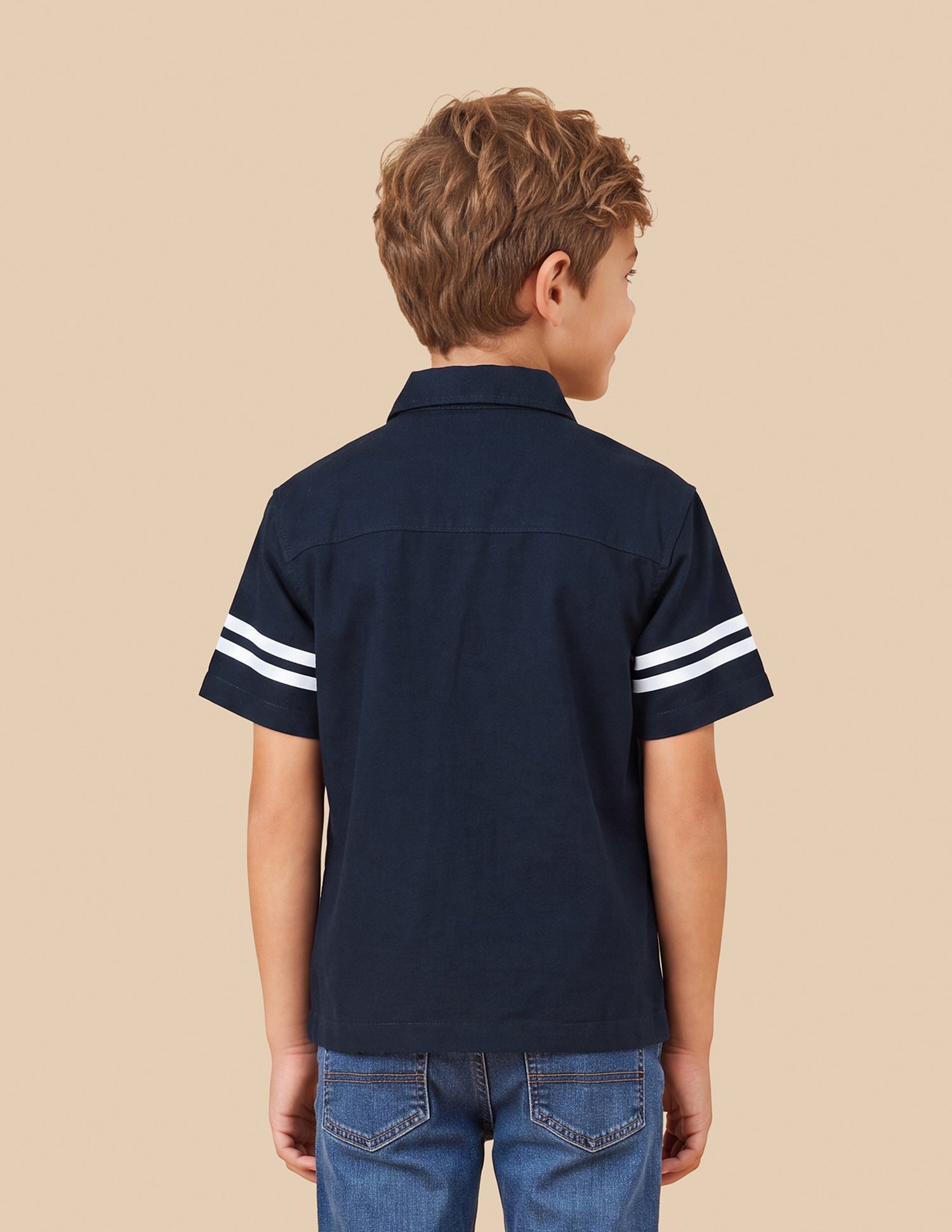 Brand Printed Oxford Shirt Navy - U.S. Polo Assn. India | Large