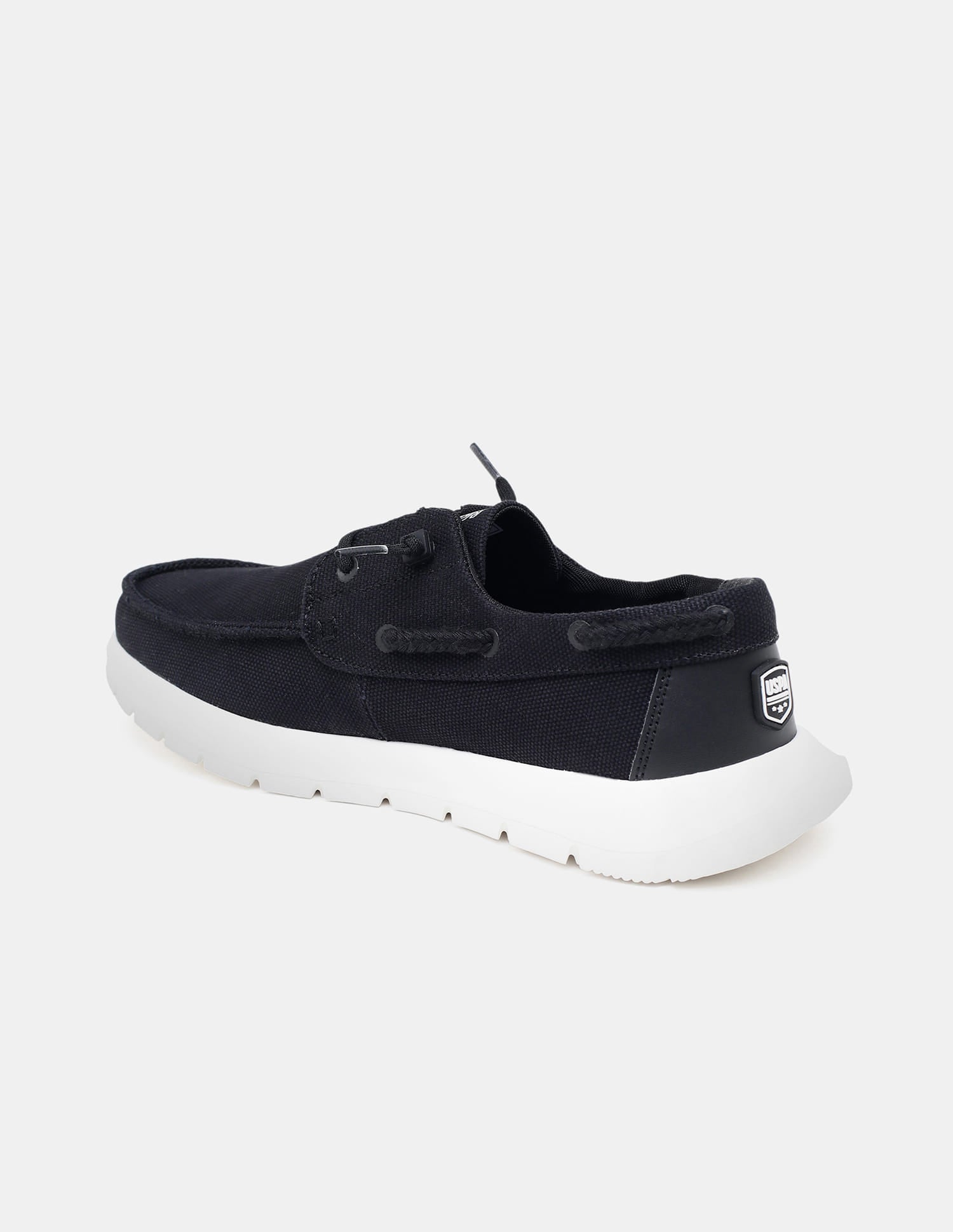 Round Toe Slip Ons Nero Sneakers Black - U.S. Polo Assn. India | Large