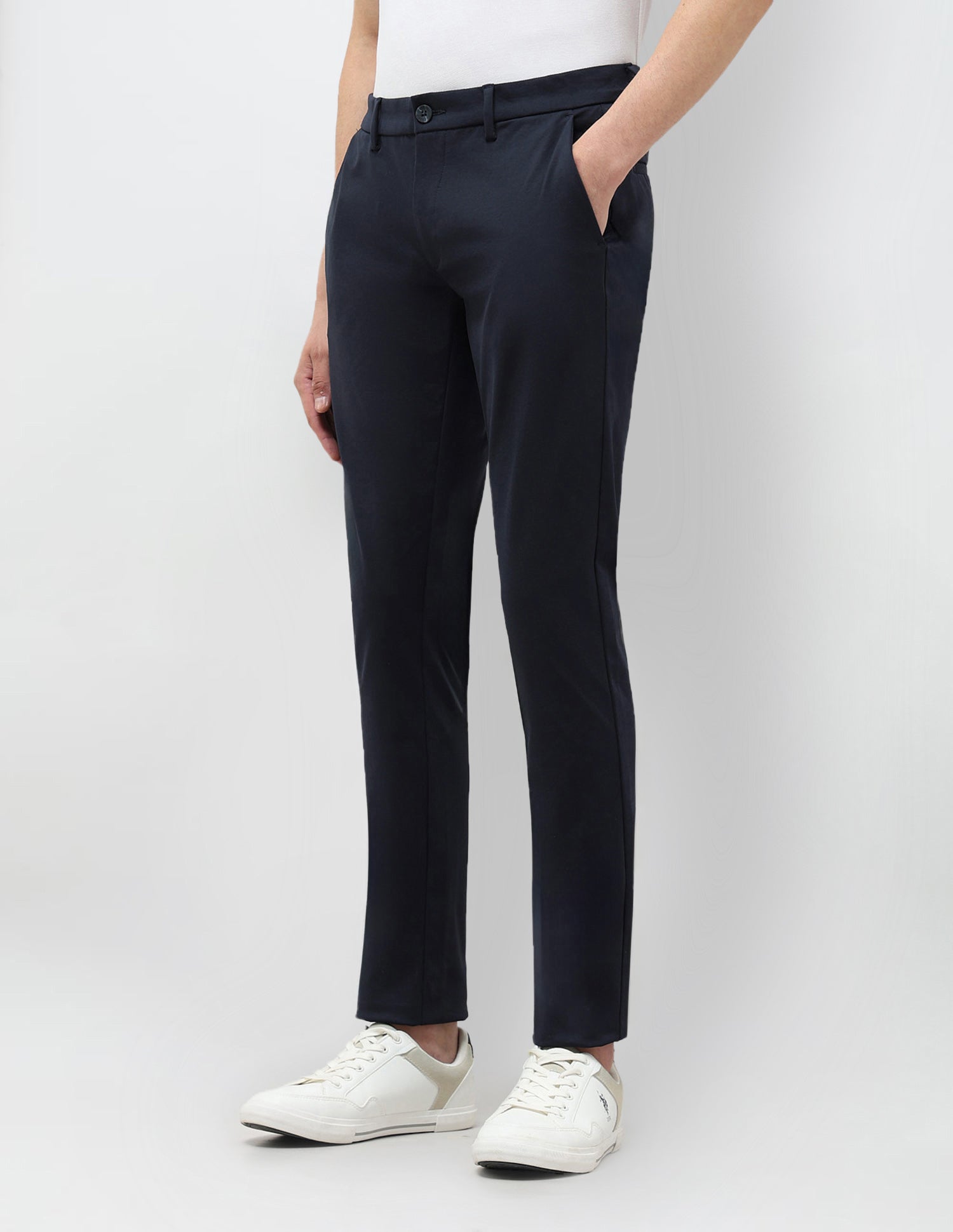 Mid Rise Slim Fit Trousers Navy - U.S. POLO ASSN. | Large