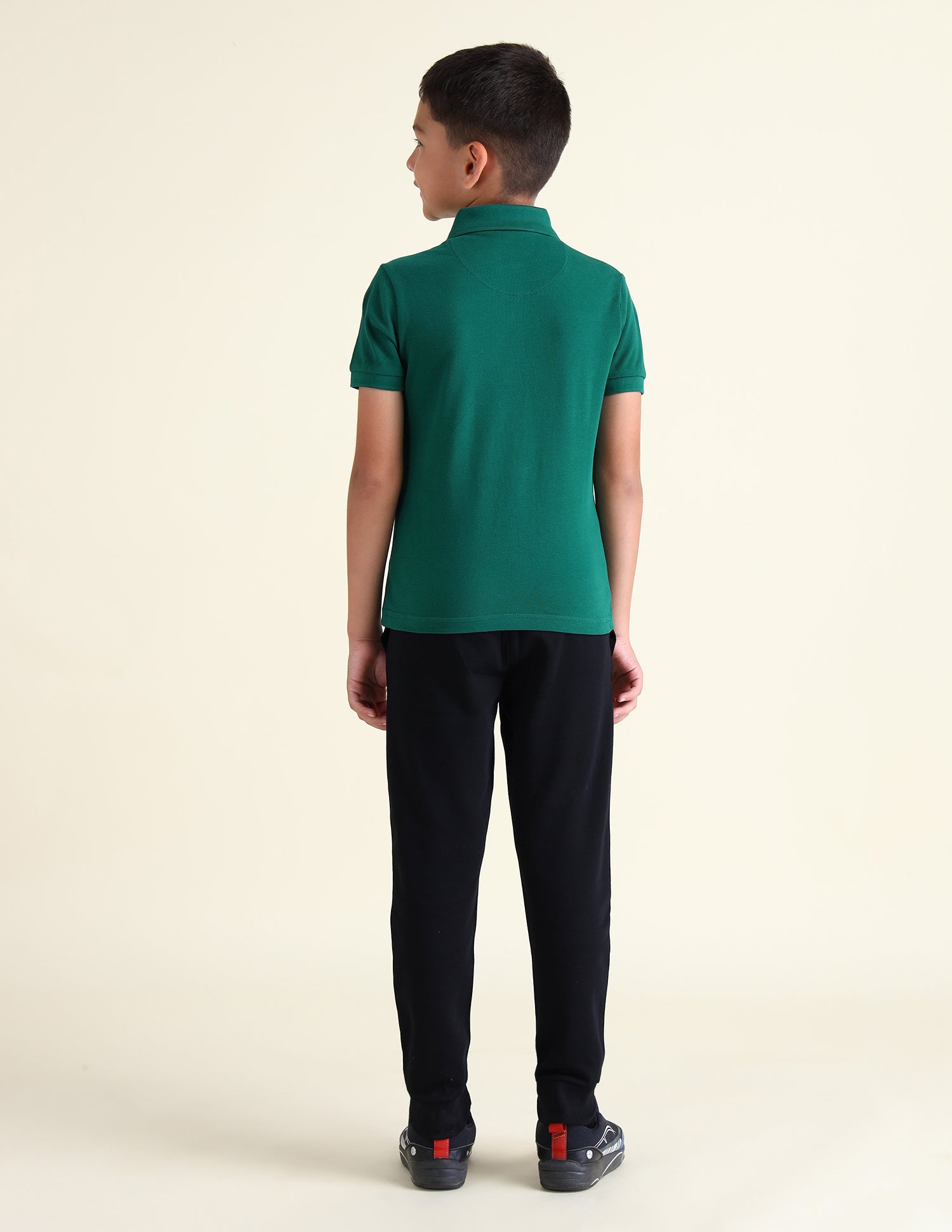 Boys Solid Regular Fit Polo Shirts Green - U.S. POLO ASSN. | Large