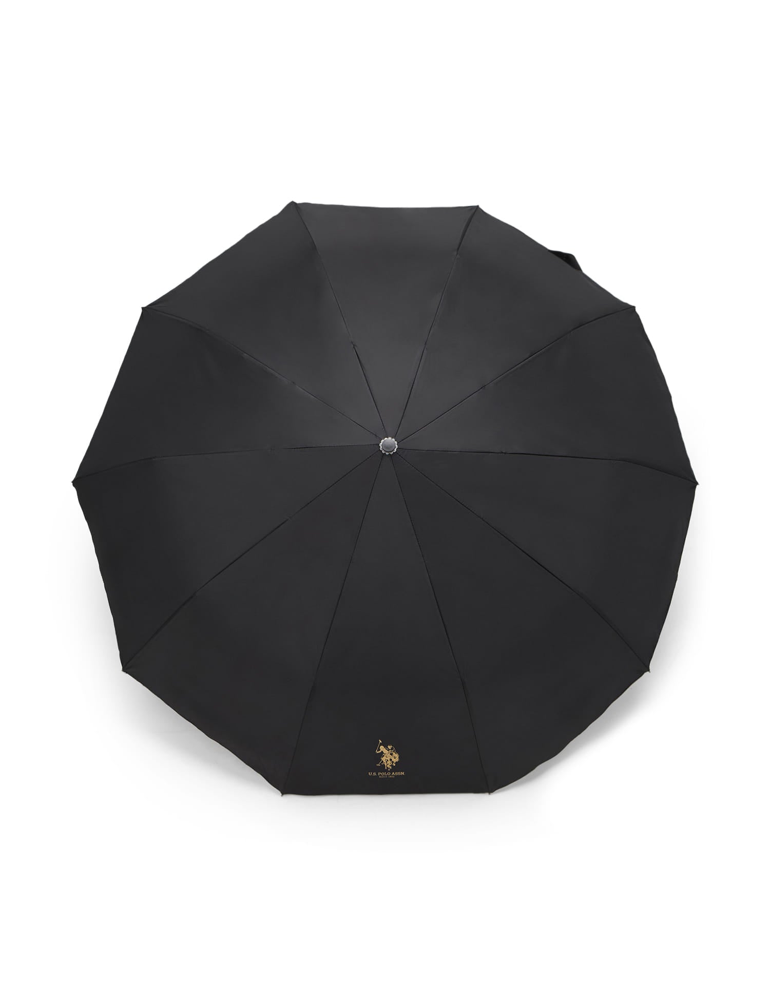 Logo Print Durable Umbrella Black - U.S. Polo Assn. India | Large