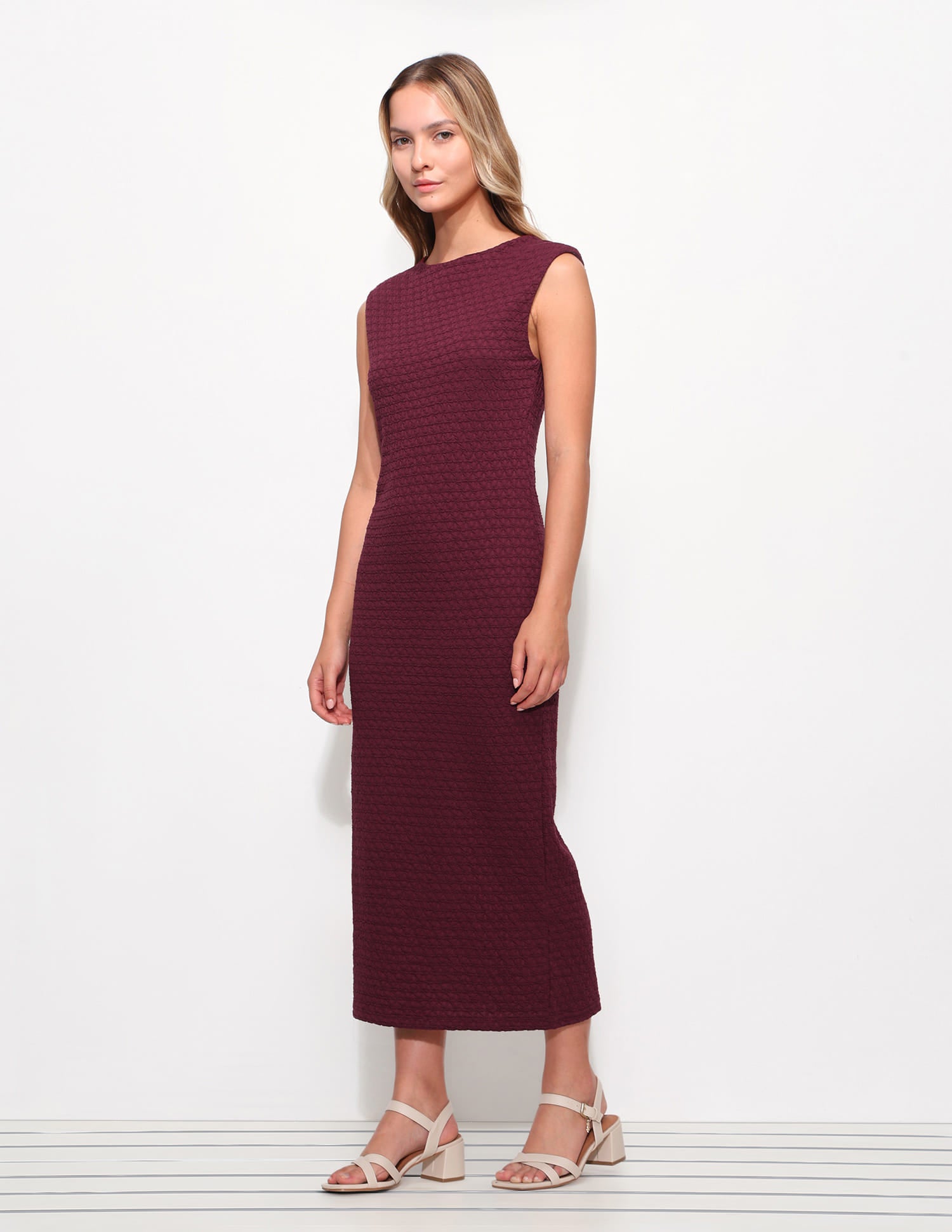 Textured Midi Sheath Dress Red - U.S. Polo Assn. India | Large