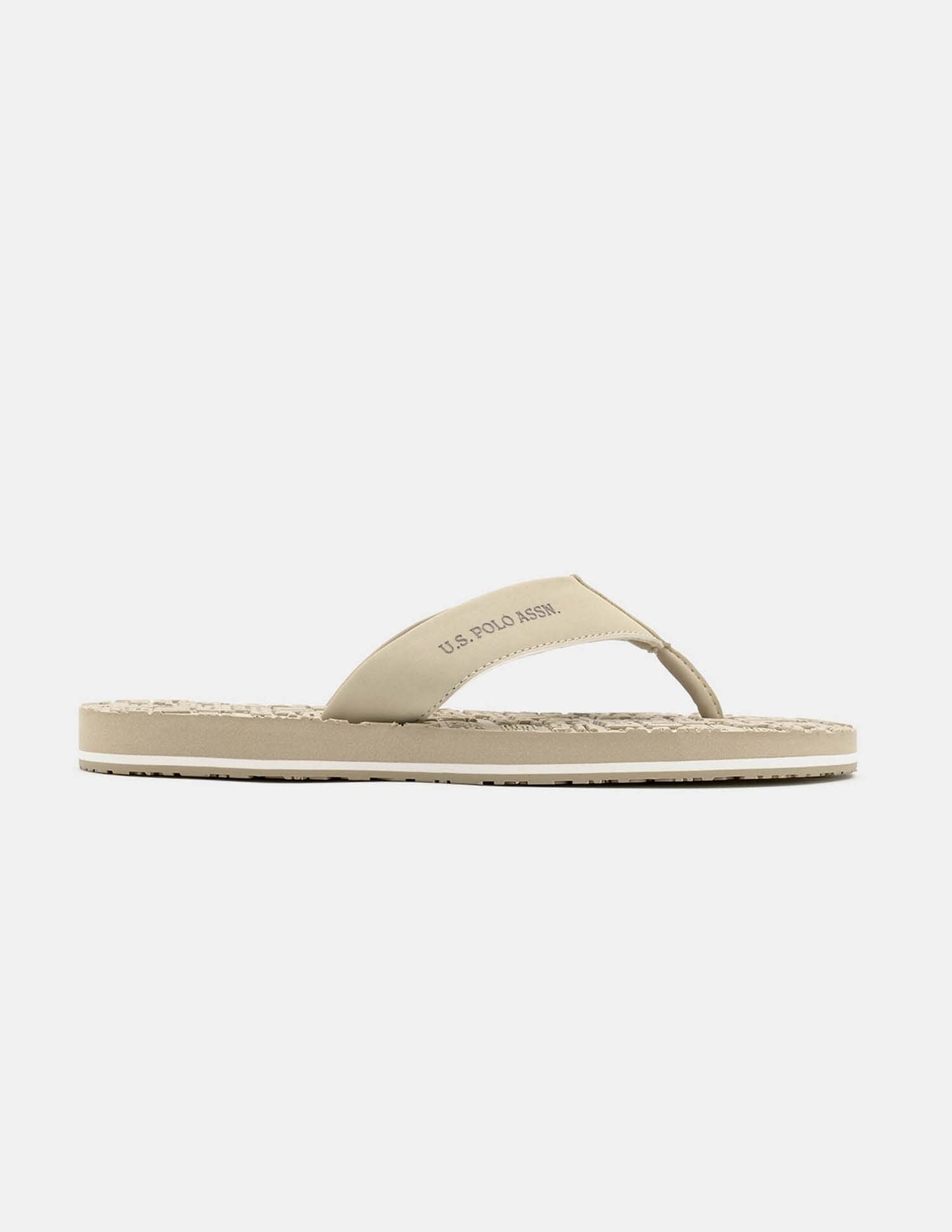 Men Rodri Brand Printed Flip Flops Beige - U.S. POLO ASSN. | Large
