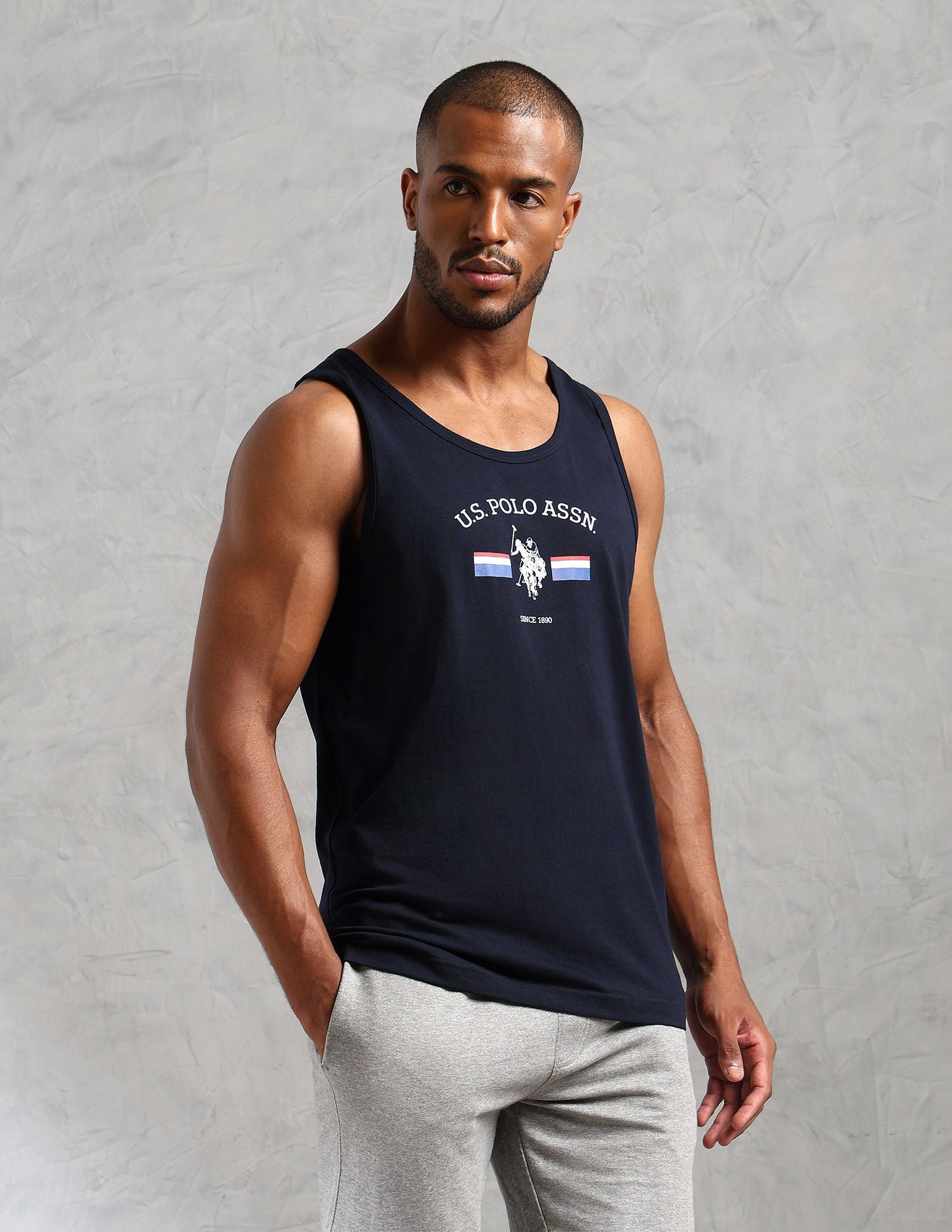 Brand Print Comfort Fit OEV02 Vest - Pack Of 1 Navy - U.S. POLO ASSN. | Large