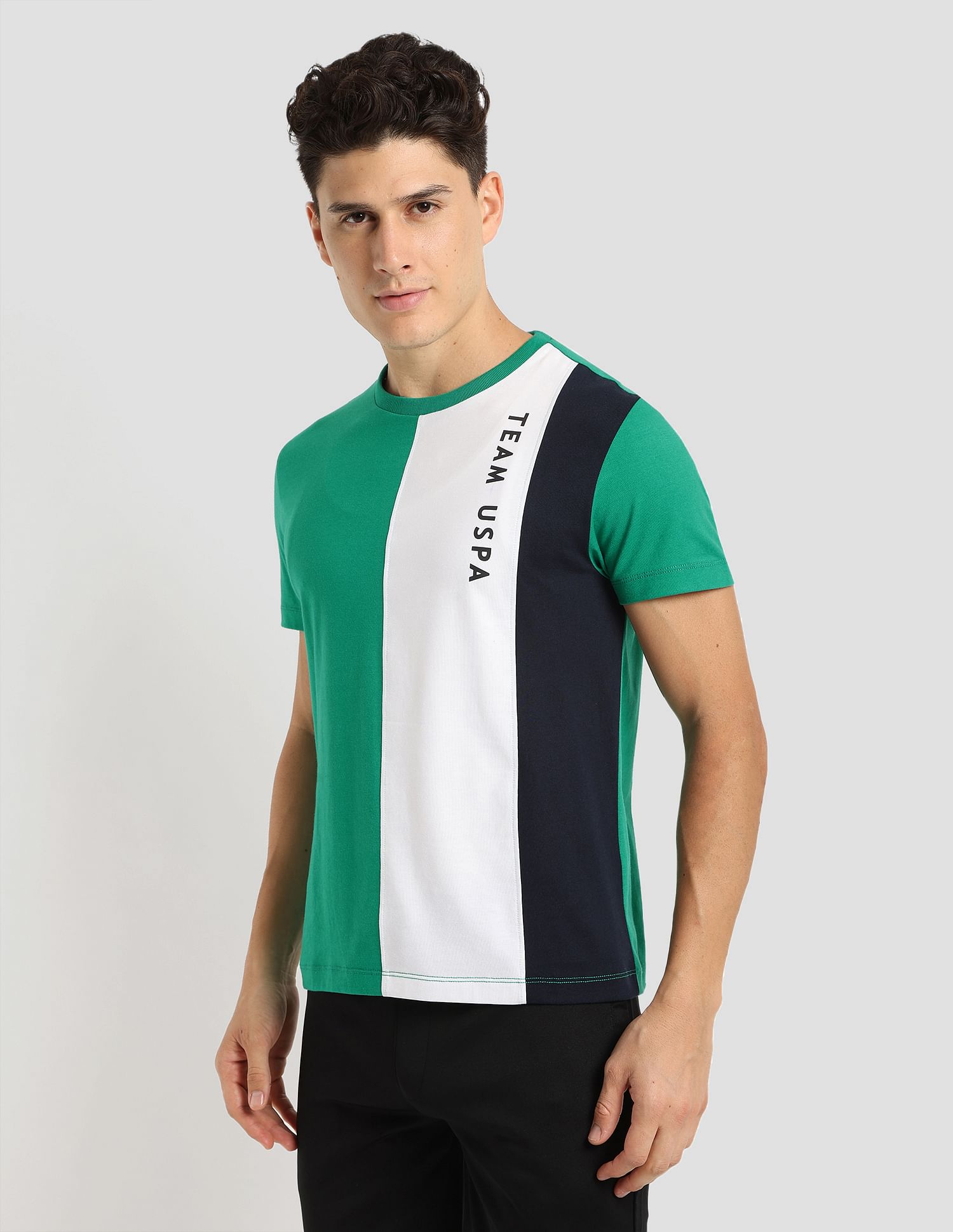 Colour Block Training T-Shirt Green - U.S. POLO ASSN. | Large